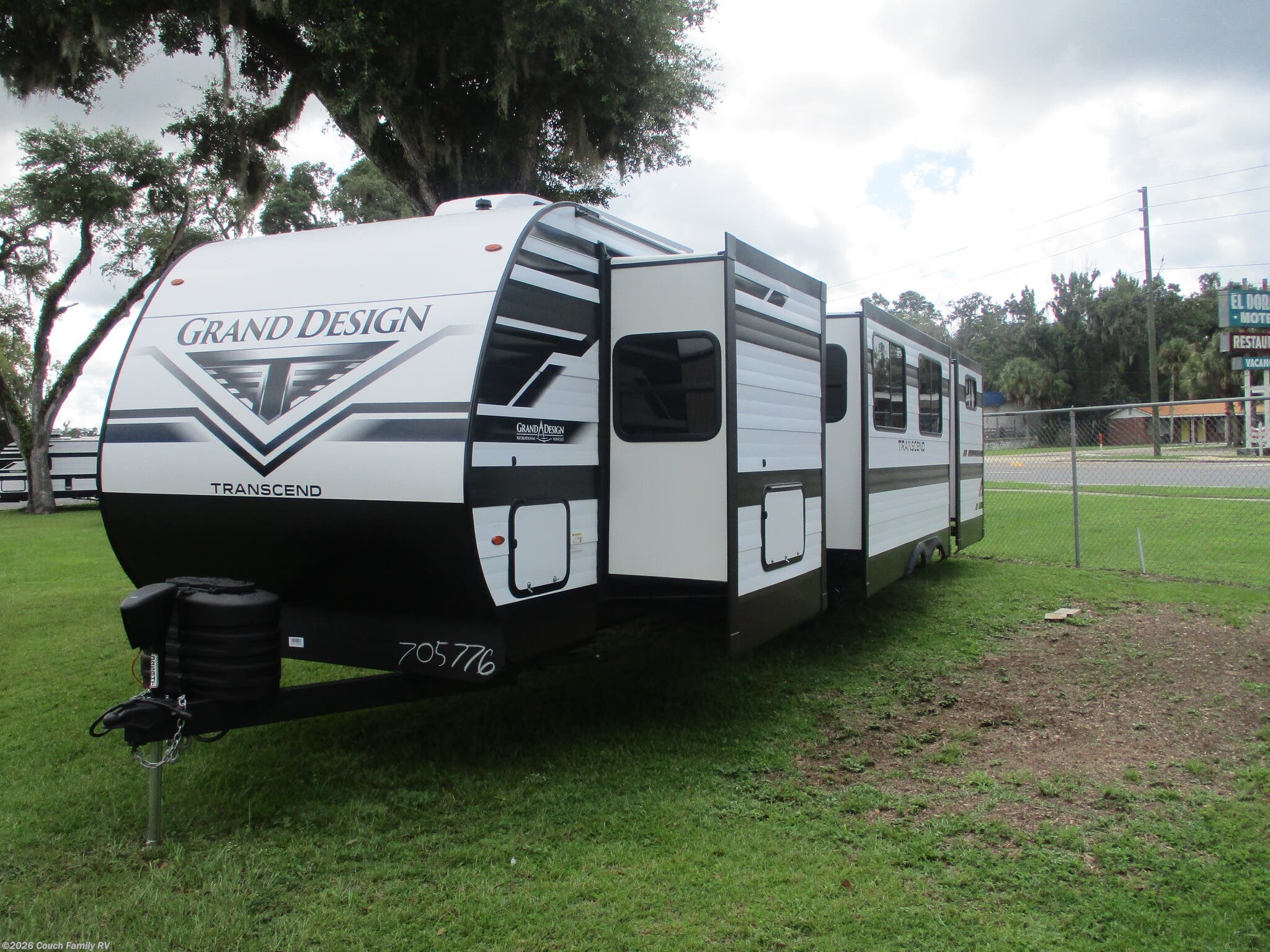 2027 Grand Design Transcend 335BHT - New Travel Trailer For Sale by Couch Family RV in Cross City, Florida features TV, Exterior Speakers, Power Awning, Convection Microwave, Detachable