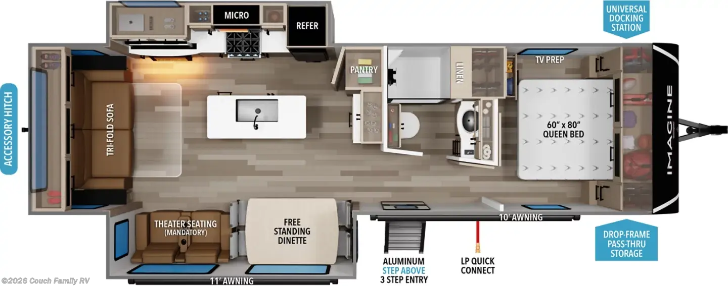 Floorplan of 2027 Grand Design Imagine 2970RL