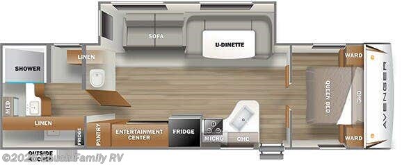 Floorplan of 2022 Prime Time Avenger 27RBS