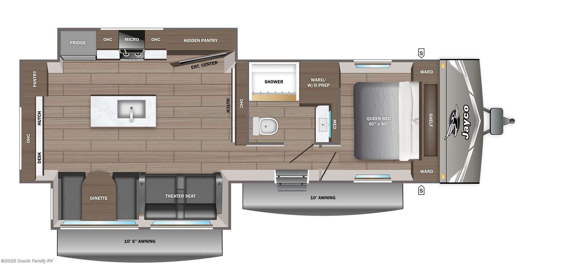 Floorplan of 2027 Jayco Jay Flight 270MKS