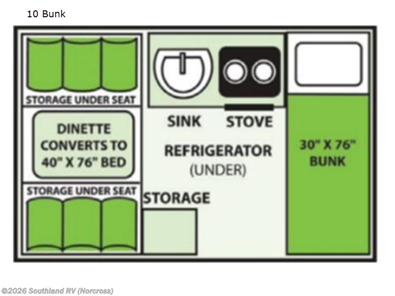 2026 Aliner Ranger 10 Bunk - New Popup For Sale by Southland RV in Norcross, Georgia