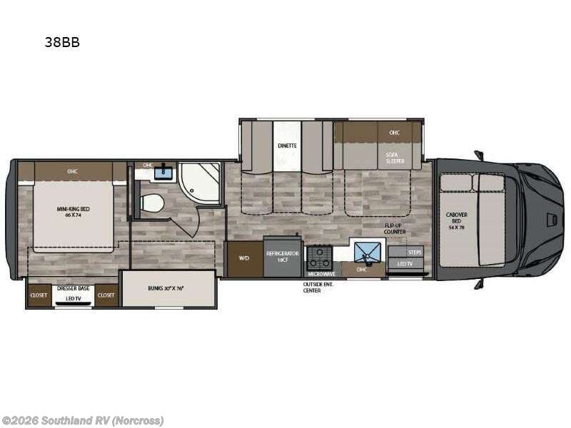 2026 Renegade Valencia 38BB - New Super C For Sale by Southland RV in Norcross, Georgia features Slideout