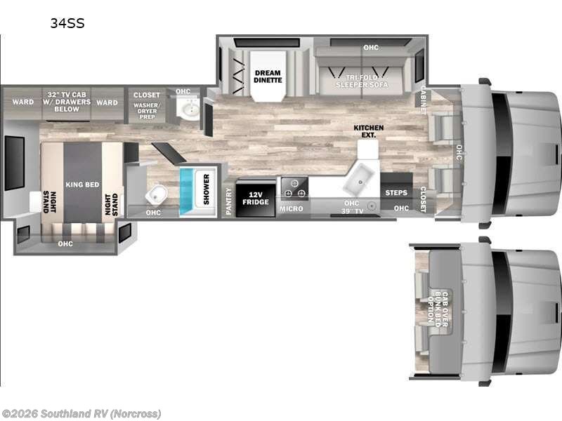 2026 Dynamax Corp Europa 34SS w/Xplorer Pkg - New Super C For Sale by Southland RV in Norcross, Georgia features Slideout