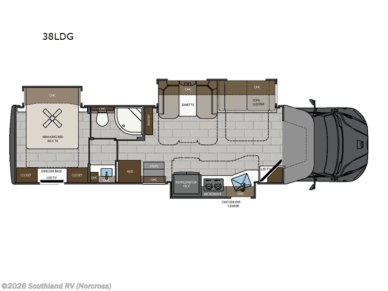 2026 Renegade Verona LE 38LDG - New Super C For Sale by Southland RV in Norcross, Georgia features Slideout