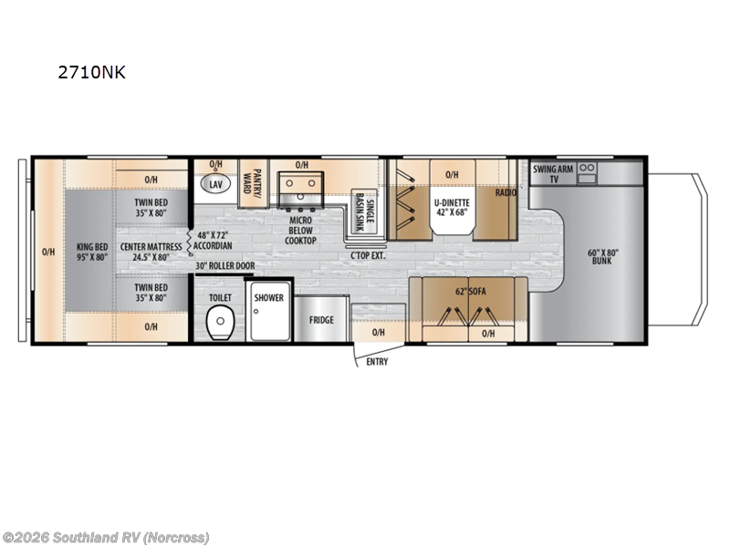 2026 East to West Entrada 2710NK - New Class C For Sale by Southland RV in Norcross, Georgia