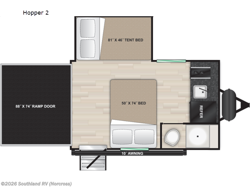 2026 Modern Buggy Trailers Hopper 2 - New Toy Hauler For Sale by Southland RV in Norcross, Georgia