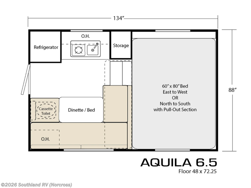 2026 Soaring Eagle AQUILA 6.5 - New Truck Camper For Sale by Southland RV in Norcross, Georgia