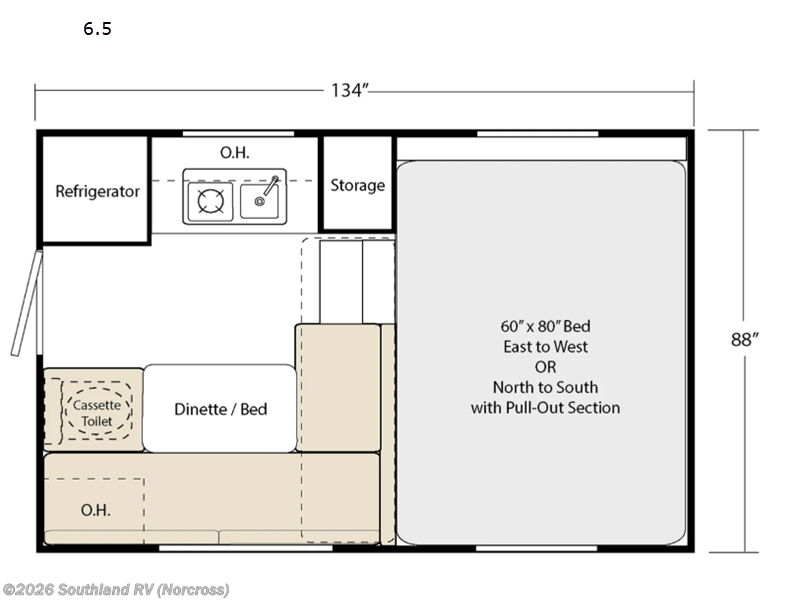 2026 Soaring Eagle AQUILA 6.5 - New Truck Camper For Sale by Southland RV in Norcross, Georgia