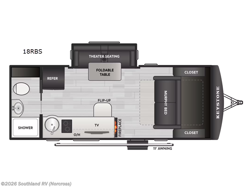 2026 Keystone Sprout 18RBS - New Travel Trailer For Sale by Southland RV in Norcross, Georgia features Slideout