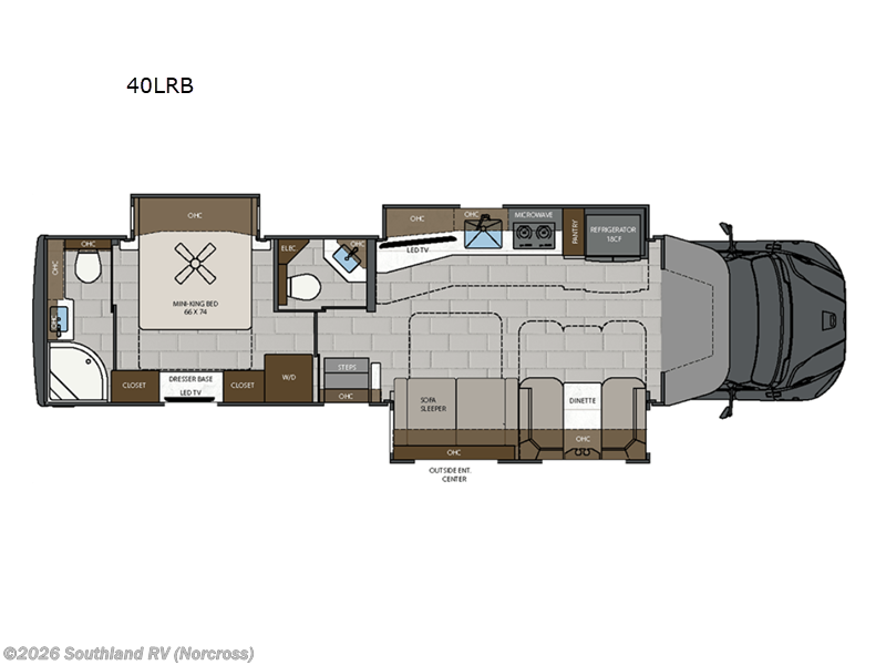 2027 Renegade RV Verona LE 40LRB - New Super C For Sale by Southland RV in Norcross, Georgia features Slideout