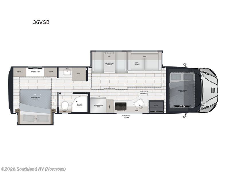 2027 Renegade Verona 36VSB - New Super C For Sale by Southland RV in Norcross, Georgia features Slideout