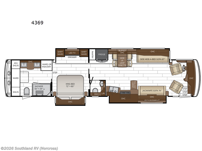 2025 Newmar Dutch Star 4369 - Used Class A For Sale by Southland RV in Norcross, Georgia features Slideout