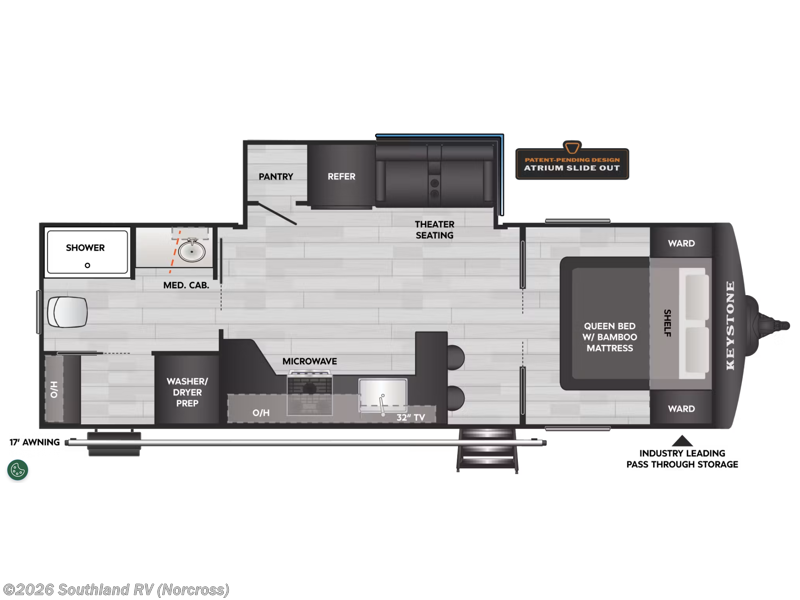 2027 Keystone Walkabout 25MAX - New Travel Trailer For Sale by Southland RV in Norcross, Georgia features Slideout