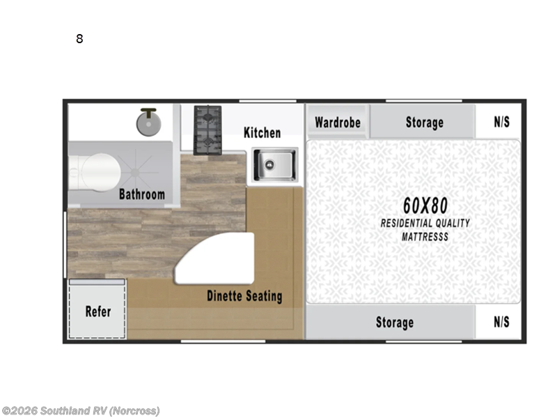 2027 Soaring Eagle Aerie 8 - New Truck Camper For Sale by Southland RV in Norcross, Georgia