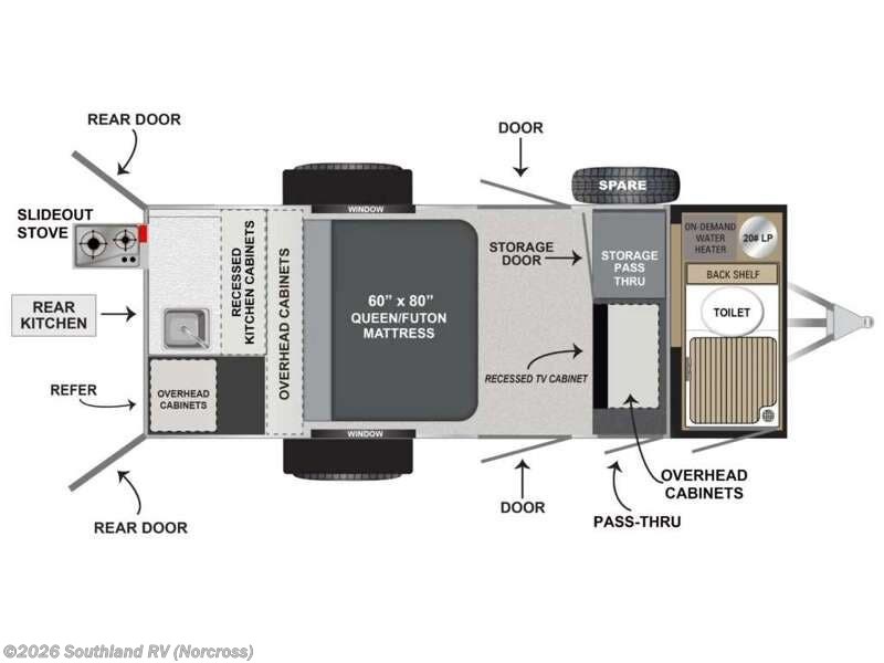 2027 Encore RV ROG 12RK-FB AS - New Travel Trailer For Sale by Southland RV in Norcross, Georgia