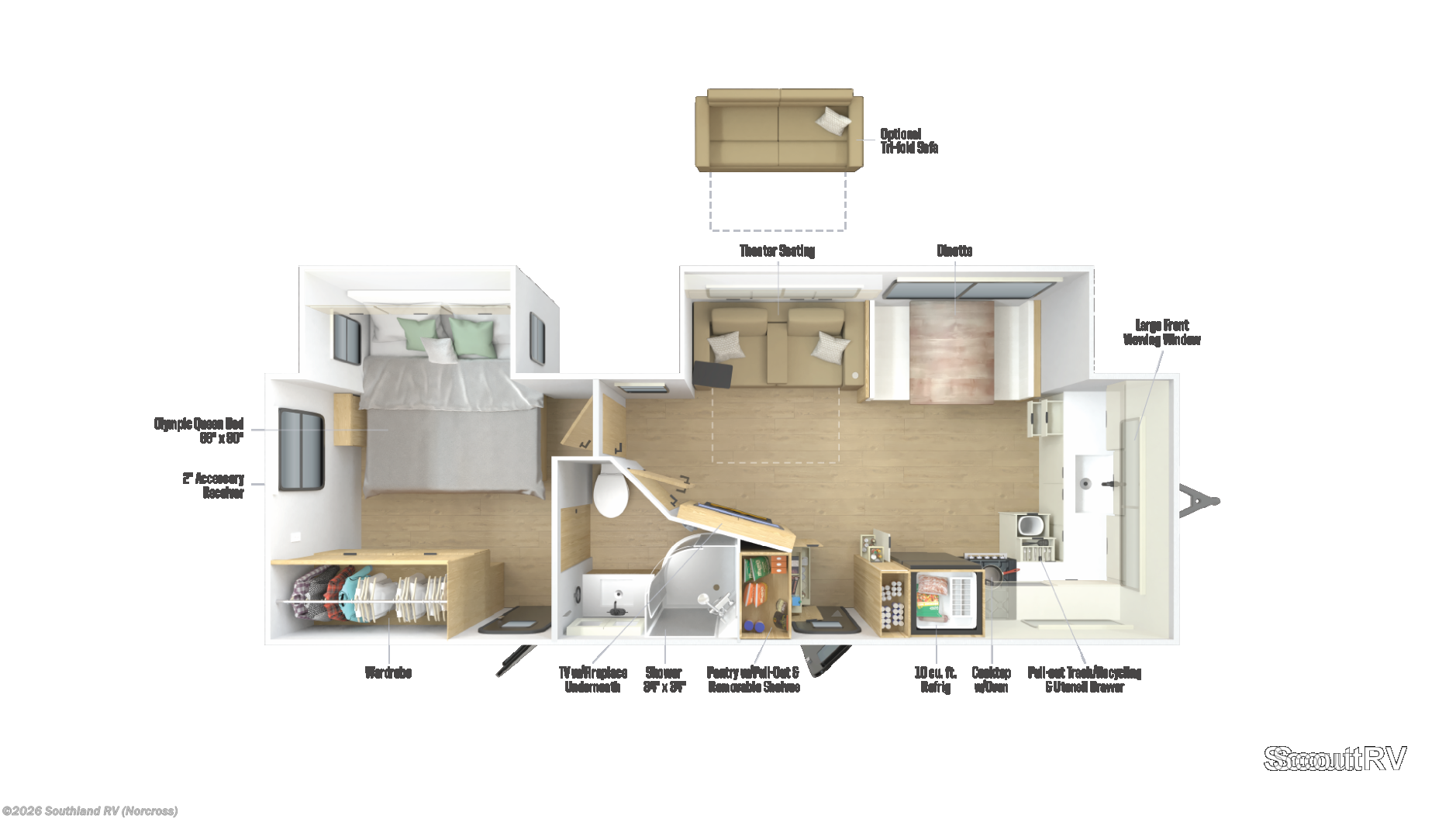 2026 Winnebago Thrive 26FKD - New Travel Trailer For Sale by Southland RV in Norcross, Georgia