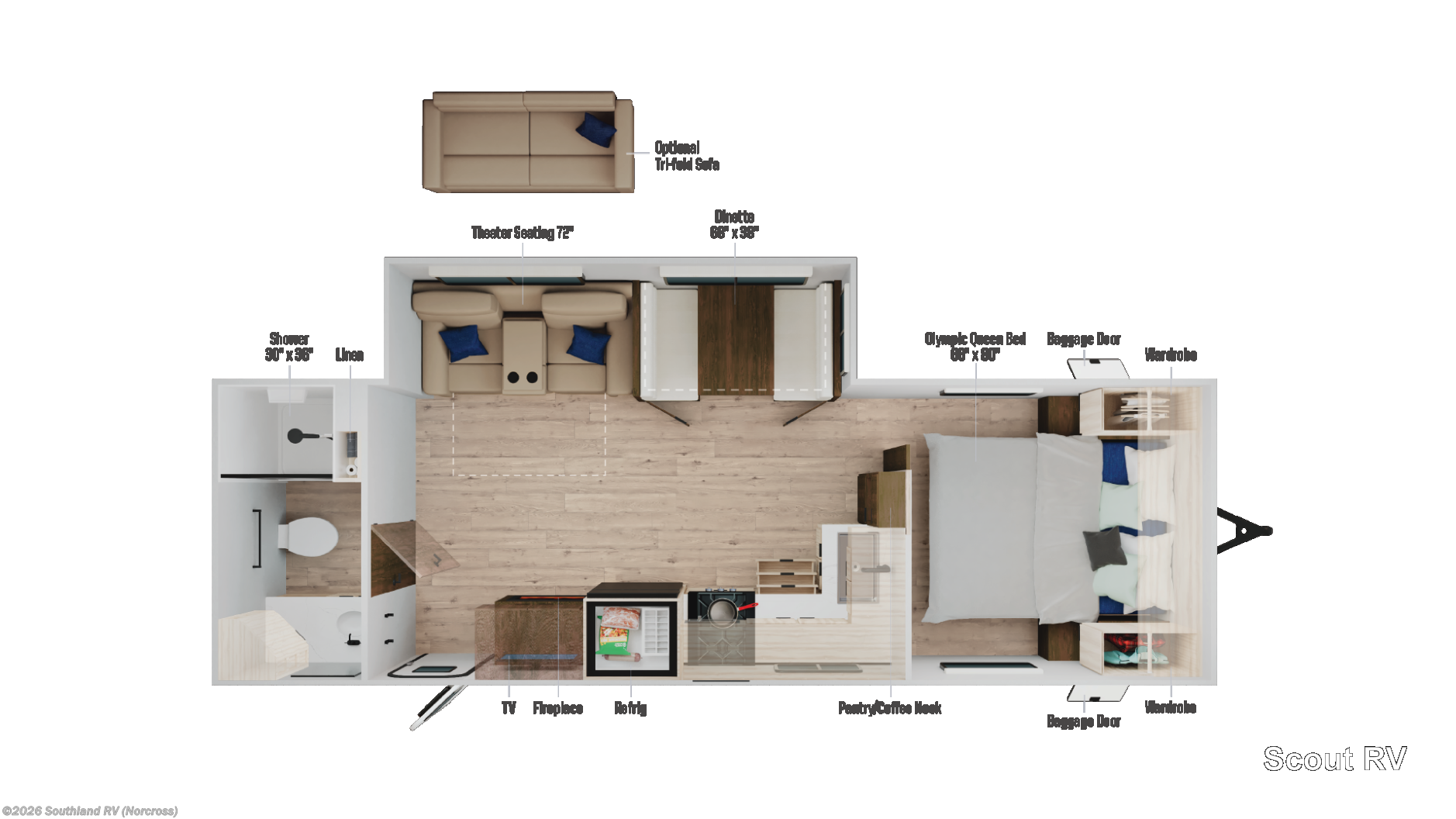 2026 Winnebago Access 24RB - New Travel Trailer For Sale by Southland RV in Norcross, Georgia