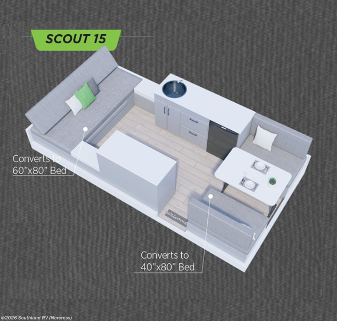 2027 Aliner Scout 15 - New Travel Trailer For Sale by Southland RV in Norcross, Georgia