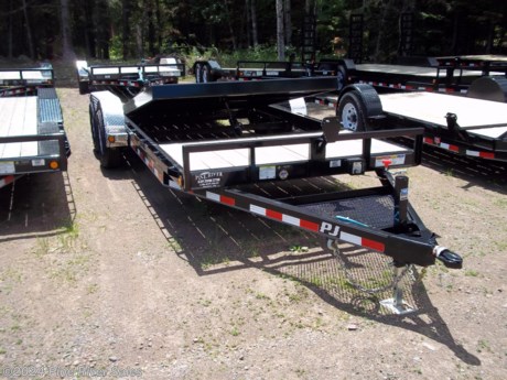 &lt;p&gt;PJ Trailer&#39;s (T5) 5&#39;&#39; channel&amp;nbsp;carhauler tilt trailer has a stationary&amp;nbsp;front bed with a tilting rear portion. The T5 series are high quality tilt trailers that are great for hauling vehicles and equipment because of the easy loading and unloading. The GVWR is 7,000lbs. This trailer is available in sizes ranging from 16&#39; to 22&#39; with a width of 83&#39;&#39;. This series comes standard with the features below and has available upgrade options.&lt;/p&gt;
&lt;p&gt;&lt;strong style=&quot;font-family: verdana, geneva, sans-serif;&quot;&gt;&lt;span style=&quot;color: #222222;&quot;&gt;Standard Features&amp;nbsp; &amp;nbsp; &amp;nbsp; &amp;nbsp; &amp;nbsp; &amp;nbsp; &amp;nbsp; &amp;nbsp;&lt;/span&gt;&lt;/strong&gt;&lt;strong style=&quot;font-family: verdana, geneva, sans-serif;&quot;&gt;&lt;span style=&quot;color: #222222;&quot;&gt;&amp;nbsp;&lt;/span&gt;&lt;/strong&gt;&lt;span style=&quot;font-family: verdana, geneva, sans-serif;&quot;&gt;**Pictures above are not specific to an individual trailer** &lt;/span&gt;&lt;/p&gt;
&lt;ul&gt;
&lt;li&gt;&lt;span style=&quot;font-family: Verdana; font-size: 10.5pt; white-space: pre-wrap;&quot;&gt;7,000 lb. G.V.W.R.&amp;nbsp;&lt;/span&gt;&lt;/li&gt;
&lt;li&gt;&lt;span style=&quot;font-size: 10.5pt; font-family: Verdana; color: #000000; background-color: #ffffff; font-weight: 400; font-style: normal; font-variant: normal; text-decoration: none; vertical-align: baseline; white-space: pre-wrap;&quot;&gt;3,500 lb. x 2 G.A.W.R.&amp;nbsp;&lt;/span&gt;&lt;/li&gt;
&lt;li&gt;&lt;span style=&quot;font-size: 10.5pt; font-family: Verdana; color: #000000; background-color: #ffffff; font-weight: 400; font-style: normal; font-variant: normal; text-decoration: none; vertical-align: baseline; white-space: pre-wrap;&quot;&gt;Adjustable 2 5/16&amp;rdquo; Ball Bulldog Coupler&amp;nbsp;&lt;/span&gt;&lt;/li&gt;
&lt;li&gt;&lt;span style=&quot;font-size: 10.5pt; font-family: Verdana; color: #000000; background-color: #ffffff; font-weight: 400; font-style: normal; font-variant: normal; text-decoration: none; vertical-align: baseline; white-space: pre-wrap;&quot;&gt;Safety Chains&amp;nbsp;&lt;/span&gt;&lt;/li&gt;
&lt;li&gt;&lt;span style=&quot;font-size: 10.5pt; font-family: Verdana; color: #000000; background-color: #ffffff; font-weight: 400; font-style: normal; font-variant: normal; text-decoration: none; vertical-align: baseline; white-space: pre-wrap;&quot;&gt;1 - Top Wind Drop-Leg Jack (8,000 lb.)&lt;/span&gt;&lt;/li&gt;
&lt;li&gt;2 Dexter E-Z lube Axles, Idler &amp;amp; Brake (3,500 lb)&lt;/li&gt;
&lt;li&gt;4 Leaf Double-eye Spring Suspension&lt;/li&gt;
&lt;li&gt;4 - 15&amp;rdquo; White Spoke Wheels&lt;/li&gt;
&lt;li&gt;4 - ST205/75R15 Radial Tires (1,820 lb)&lt;/li&gt;
&lt;li&gt;Stake Pockets &amp;amp; Rubrail&lt;/li&gt;
&lt;li&gt;Electric Breakaway Kit w/ Charger&lt;/li&gt;
&lt;li&gt;9&amp;rdquo; x 72&amp;rdquo; Treadplate&lt;span style=&quot;font-family: Verdana; font-size: 10.5pt; white-space: pre-wrap;&quot;&gt; Aluminum Fenders &lt;/span&gt;&lt;/li&gt;
&lt;li&gt;11 Degree Tilt Pitch&lt;/li&gt;
&lt;li&gt;5&amp;rdquo; Channel Frame &amp;amp; Tongue&lt;/li&gt;
&lt;li&gt;3&amp;rdquo; Channel Crossmembers&lt;span style=&quot;font-family: Verdana; font-size: 10.5pt; white-space: pre-wrap;&quot;&gt; 24&amp;rdquo; on Center &lt;/span&gt;&lt;/li&gt;
&lt;li&gt;Treated Pine Lumber Deck&lt;/li&gt;
&lt;li&gt;83&amp;rdquo; Wide Deck&lt;/li&gt;
&lt;li&gt;75&amp;rdquo; Wide Tiltable&lt;span style=&quot;font-family: Verdana; font-size: 10.5pt; white-space: pre-wrap;&quot;&gt; Deck &lt;/span&gt;&lt;/li&gt;
&lt;li&gt;All-Weather Wiring Harness (7-way RV)&lt;/li&gt;
&lt;li&gt;Sand Blasted, Acid Washed, Powder Coated&lt;/li&gt;
&lt;li&gt;DOT Approved Flushmount&lt;span style=&quot;font-family: Verdana; font-size: 10.5pt; white-space: pre-wrap;&quot;&gt; Lifetime LED Lights &lt;/span&gt;&lt;/li&gt;
&lt;li&gt;5 year Dexter Axle Warranty&lt;/li&gt;
&lt;/ul&gt;
&lt;p&gt;&lt;strong style=&quot;font-family: verdana, geneva, sans-serif;&quot;&gt;Upgrade Options Available &lt;/strong&gt;&lt;/p&gt;
&lt;p dir=&quot;ltr&quot; style=&quot;line-height: 1.38; margin-top: 12pt; margin-bottom: 12pt;&quot;&gt;&lt;span style=&quot;font-size: 10.5pt; font-family: Verdana; color: #000000; background-color: #ffffff; font-weight: 400; font-style: normal; font-variant: normal; text-decoration: none; vertical-align: baseline; white-space: pre-wrap;&quot;&gt; &lt;span style=&quot;text-decoration: underline;&quot;&gt;COUPLER OPTIONS&lt;/span&gt;&amp;nbsp;&lt;/span&gt;&lt;/p&gt;
&lt;ul&gt;
&lt;li dir=&quot;ltr&quot; style=&quot;line-height: 1.38;&quot;&gt;&lt;span style=&quot;font-size: 10.5pt; font-family: Verdana; color: #000000; background-color: #ffffff; font-weight: 400; font-style: normal; font-variant: normal; text-decoration: none; vertical-align: baseline; white-space: pre-wrap;&quot;&gt;BP 2&amp;rdquo; A-Frame&amp;nbsp;&lt;/span&gt;&lt;/li&gt;
&lt;li dir=&quot;ltr&quot; style=&quot;line-height: 1.38;&quot;&gt;&lt;span style=&quot;font-size: 10.5pt; font-family: Verdana; color: #000000; background-color: #ffffff; font-weight: 400; font-style: normal; font-variant: normal; text-decoration: none; vertical-align: baseline; white-space: pre-wrap;&quot;&gt;BP 2 5/16&amp;rdquo; A-Frame&amp;nbsp;&lt;/span&gt;&lt;/li&gt;
&lt;li dir=&quot;ltr&quot; style=&quot;line-height: 1.38;&quot;&gt;&lt;span style=&quot;font-size: 10.5pt; font-family: Verdana; color: #000000; background-color: #ffffff; font-weight: 400; font-style: normal; font-variant: normal; text-decoration: none; vertical-align: baseline; white-space: pre-wrap;&quot;&gt;BP 2&amp;rdquo; Adjustable&amp;nbsp;&lt;/span&gt;&lt;/li&gt;
&lt;li dir=&quot;ltr&quot; style=&quot;line-height: 1.38;&quot;&gt;&lt;span style=&quot;font-size: 10.5pt; font-family: Verdana; color: #000000; background-color: #ffffff; font-weight: 400; font-style: normal; font-variant: normal; text-decoration: none; vertical-align: baseline; white-space: pre-wrap;&quot;&gt;BP 2 5/16&amp;rdquo; Adjustable*&amp;nbsp;&lt;/span&gt;&lt;/li&gt;
&lt;li dir=&quot;ltr&quot; style=&quot;line-height: 1.38;&quot;&gt;&lt;span style=&quot;font-size: 10.5pt; font-family: Verdana; color: #000000; background-color: #ffffff; font-weight: 400; font-style: normal; font-variant: normal; text-decoration: none; vertical-align: baseline; white-space: pre-wrap;&quot;&gt;BP 2&amp;rdquo; Atwood Style A-Frame Coupler&amp;nbsp;&lt;/span&gt;&lt;/li&gt;
&lt;li dir=&quot;ltr&quot; style=&quot;line-height: 1.38;&quot;&gt;&lt;span style=&quot;font-size: 10.5pt; font-family: Verdana; color: #000000; background-color: #ffffff; font-weight: 400; font-style: normal; font-variant: normal; text-decoration: none; vertical-align: baseline; white-space: pre-wrap;&quot;&gt;BP 2 5/16&amp;rdquo; Atwood Style A-Frame Coupler&amp;nbsp;&lt;/span&gt;&lt;/li&gt;
&lt;li dir=&quot;ltr&quot; style=&quot;line-height: 1.38;&quot;&gt;&lt;span style=&quot;font-size: 10.5pt; font-family: Verdana; color: #000000; background-color: #ffffff; font-weight: 400; font-style: normal; font-variant: normal; text-decoration: none; vertical-align: baseline; white-space: pre-wrap;&quot;&gt;3&amp;rdquo; Pintle Eye - Channel-mount&amp;nbsp;&lt;/span&gt;&lt;strong id=&quot;docs-internal-guid-60962003-7fff-0a49-5178-9cbb602c5083&quot; style=&quot;font-weight: normal;&quot;&gt;&lt;br /&gt;&lt;/strong&gt;&lt;/li&gt;
&lt;/ul&gt;
&lt;p dir=&quot;ltr&quot; style=&quot;line-height: 1.38; margin-top: 12pt; margin-bottom: 12pt;&quot;&gt;&lt;span style=&quot;font-size: 10.5pt; font-family: Verdana; color: #000000; background-color: #ffffff; font-weight: 400; font-style: normal; font-variant: normal; text-decoration: none; vertical-align: baseline; white-space: pre-wrap;&quot;&gt; &lt;span style=&quot;text-decoration: underline;&quot;&gt;AXLE OPTIONS&lt;/span&gt;&amp;nbsp;&lt;/span&gt;&lt;/p&gt;
&lt;p dir=&quot;ltr&quot; style=&quot;line-height: 1.38; margin-top: 12pt; margin-bottom: 12pt;&quot;&gt;&lt;span style=&quot;font-size: 10.5pt; font-family: Verdana; color: #000000; background-color: #ffffff; font-weight: 400; font-style: normal; font-variant: normal; text-decoration: none; vertical-align: baseline; white-space: pre-wrap;&quot;&gt;3,500# (DEXTER)&amp;nbsp;&lt;/span&gt;&lt;/p&gt;
&lt;ul&gt;
&lt;li dir=&quot;ltr&quot; style=&quot;line-height: 1.38;&quot;&gt;&lt;span style=&quot;font-size: 10.5pt; font-family: Verdana; color: #000000; background-color: #ffffff; font-weight: 400; font-style: normal; font-variant: normal; text-decoration: none; vertical-align: baseline; white-space: pre-wrap;&quot;&gt;(2) Electric (Spring)*&amp;nbsp;&lt;/span&gt;&lt;/li&gt;
&lt;/ul&gt;
&lt;p dir=&quot;ltr&quot; style=&quot;line-height: 1.38; margin-top: 12pt; margin-bottom: 12pt;&quot;&gt;&lt;span style=&quot;font-size: 10.5pt; font-family: Verdana; color: #000000; background-color: #ffffff; font-weight: 400; font-style: normal; font-variant: normal; text-decoration: none; vertical-align: baseline; white-space: pre-wrap;&quot;&gt;5,200# (DEXTER)&amp;nbsp;&lt;/span&gt;&lt;/p&gt;
&lt;ul&gt;
&lt;li dir=&quot;ltr&quot; style=&quot;line-height: 1.38;&quot;&gt;&lt;span style=&quot;font-size: 10.5pt; font-family: Verdana; color: #000000; background-color: #ffffff; font-weight: 400; font-style: normal; font-variant: normal; text-decoration: none; vertical-align: baseline; white-space: pre-wrap;&quot;&gt;(2) Electric (Spring)&amp;nbsp;&lt;/span&gt;&lt;/li&gt;
&lt;li dir=&quot;ltr&quot; style=&quot;line-height: 1.38;&quot;&gt;&lt;span style=&quot;font-size: 10.5pt; font-family: Verdana; color: #000000; background-color: #ffffff; font-weight: 400; font-style: normal; font-variant: normal; text-decoration: none; vertical-align: baseline; white-space: pre-wrap;&quot;&gt;(2) Surge Hydraulic Drum [Surge Coupler] (Spring)&amp;nbsp;&lt;/span&gt;&lt;/li&gt;
&lt;/ul&gt;
&lt;p dir=&quot;ltr&quot; style=&quot;line-height: 1.38; margin-top: 12pt; margin-bottom: 12pt;&quot;&gt;&lt;span style=&quot;text-decoration: underline;&quot;&gt;&lt;span style=&quot;font-size: 10.5pt; font-family: Verdana; color: #000000; background-color: #ffffff; font-weight: 400; font-style: normal; font-variant: normal; text-decoration: underline; vertical-align: baseline; white-space: pre-wrap;&quot;&gt;OTHER OPTIONS &lt;/span&gt;&lt;/span&gt;&lt;/p&gt;
&lt;ul&gt;
&lt;li dir=&quot;ltr&quot; style=&quot;line-height: 1.38;&quot;&gt;&lt;span style=&quot;font-size: 10.5pt; font-family: Verdana; color: #000000; background-color: #ffffff; font-weight: 400; font-style: normal; font-variant: normal; text-decoration: none; vertical-align: baseline; white-space: pre-wrap;&quot;&gt;Blackwood Pro Full Deck&amp;nbsp;&lt;/span&gt;&lt;/li&gt;
&lt;li dir=&quot;ltr&quot; style=&quot;line-height: 1.38;&quot;&gt;&lt;span style=&quot;font-size: 10.5pt; font-family: Verdana; color: #000000; background-color: #ffffff; font-weight: 400; font-style: normal; font-variant: normal; text-decoration: none; vertical-align: baseline; white-space: pre-wrap;&quot;&gt;Blackwood Pro Outer Deck&amp;nbsp;&lt;/span&gt;&lt;/li&gt;
&lt;li dir=&quot;ltr&quot; style=&quot;line-height: 1.38;&quot;&gt;&lt;span style=&quot;font-size: 10.5pt; font-family: Verdana; color: #000000; background-color: #ffffff; font-weight: 400; font-style: normal; font-variant: normal; text-decoration: none; vertical-align: baseline; white-space: pre-wrap;&quot;&gt;1 Extra Pair Flushmount D-Rings on Steel Floor&amp;nbsp;&lt;/span&gt;&lt;/li&gt;
&lt;li dir=&quot;ltr&quot; style=&quot;line-height: 1.38;&quot;&gt;&lt;span style=&quot;font-size: 10.5pt; font-family: Verdana; color: #000000; background-color: #ffffff; font-weight: 400; font-style: normal; font-variant: normal; text-decoration: none; vertical-align: baseline; white-space: pre-wrap;&quot;&gt;1 Pair D-Rings&amp;nbsp;&lt;/span&gt;&lt;/li&gt;
&lt;li dir=&quot;ltr&quot; style=&quot;line-height: 1.38;&quot;&gt;&lt;span style=&quot;font-size: 10.5pt; font-family: Verdana; color: #000000; background-color: #ffffff; font-weight: 400; font-style: normal; font-variant: normal; text-decoration: none; vertical-align: baseline; white-space: pre-wrap;&quot;&gt;Front Toolbox&amp;nbsp;&lt;/span&gt;&lt;/li&gt;
&lt;li dir=&quot;ltr&quot; style=&quot;line-height: 1.38;&quot;&gt;&lt;span style=&quot;font-size: 10.5pt; font-family: Verdana; color: #000000; background-color: #ffffff; font-weight: 400; font-style: normal; font-variant: normal; text-decoration: none; vertical-align: baseline; white-space: pre-wrap;&quot;&gt;10k Jack (Bumper Pull)&amp;nbsp;&lt;/span&gt;&lt;/li&gt;
&lt;li dir=&quot;ltr&quot; style=&quot;line-height: 1.38;&quot;&gt;&lt;span style=&quot;font-size: 10.5pt; font-family: Verdana; color: #000000; background-color: #ffffff; font-weight: 400; font-style: normal; font-variant: normal; text-decoration: none; vertical-align: baseline; white-space: pre-wrap;&quot;&gt;Plate for Winch&amp;nbsp;&lt;/span&gt;&lt;/li&gt;
&lt;li dir=&quot;ltr&quot; style=&quot;line-height: 1.38;&quot;&gt;&lt;span style=&quot;font-size: 10.5pt; font-family: Verdana; color: #000000; background-color: #ffffff; font-weight: 400; font-style: normal; font-variant: normal; text-decoration: none; vertical-align: baseline; white-space: pre-wrap;&quot;&gt;Upgrade to 235/80 R16 on 52k Axles&lt;/span&gt;&lt;/li&gt;
&lt;li dir=&quot;ltr&quot; style=&quot;line-height: 1.38;&quot;&gt;&lt;span style=&quot;font-size: 10.5pt; font-family: Verdana; color: #000000; background-color: #ffffff; font-weight: 400; font-style: normal; font-variant: normal; text-decoration: none; vertical-align: baseline; white-space: pre-wrap;&quot;&gt;&amp;nbsp;Steel Diamond Plate Fenders&amp;nbsp;&lt;/span&gt;&lt;/li&gt;
&lt;li dir=&quot;ltr&quot; style=&quot;line-height: 1.38;&quot;&gt;&lt;span style=&quot;font-size: 10.5pt; font-family: Verdana; color: #000000; background-color: #ffffff; font-weight: 400; font-style: normal; font-variant: normal; text-decoration: none; vertical-align: baseline; white-space: pre-wrap;&quot;&gt;11ga(1/8&amp;rdquo;)DP Steel Floor w/4 &lt;/span&gt;&lt;span style=&quot;font-size: 10.5pt; font-family: Verdana; color: #000000; background-color: #ffffff; font-weight: 400; font-style: normal; font-variant: normal; text-decoration: none; vertical-align: baseline; white-space: pre-wrap;&quot;&gt;Flushmount D-Rings &amp;amp; 16&amp;rdquo;oc&amp;nbsp;&lt;/span&gt;&lt;/li&gt;
&lt;li dir=&quot;ltr&quot; style=&quot;line-height: 1.38;&quot;&gt;&lt;span style=&quot;font-size: 10.5pt; font-family: Verdana; color: #000000; background-color: #ffffff; font-weight: 400; font-style: normal; font-variant: normal; text-decoration: none; vertical-align: baseline; white-space: pre-wrap;&quot;&gt;Mount Only for Spare Tire&amp;nbsp;&lt;/span&gt;&lt;/li&gt;
&lt;li dir=&quot;ltr&quot; style=&quot;line-height: 1.38;&quot;&gt;&lt;span style=&quot;font-size: 10.5pt; font-family: Verdana; color: #000000; background-color: #ffffff; font-weight: 400; font-style: normal; font-variant: normal; text-decoration: none; vertical-align: baseline; white-space: pre-wrap;&quot;&gt;Spare Tire and Mount&amp;nbsp;&lt;/span&gt;&lt;/li&gt;
&lt;li dir=&quot;ltr&quot; style=&quot;line-height: 1.38;&quot;&gt;&lt;span style=&quot;font-size: 10.5pt; font-family: Verdana; color: #000000; background-color: #ffffff; font-weight: 400; font-style: normal; font-variant: normal; text-decoration: none; vertical-align: baseline; white-space: pre-wrap;&quot;&gt;16&amp;rdquo;oc Crossmembers&amp;nbsp;&lt;/span&gt;&lt;/li&gt;
&lt;li dir=&quot;ltr&quot; style=&quot;line-height: 1.38;&quot;&gt;&lt;span style=&quot;font-size: 10.5pt; font-family: Verdana; color: #000000; background-color: #ffffff; font-weight: 400; font-style: normal; font-variant: normal; text-decoration: none; vertical-align: baseline; white-space: pre-wrap;&quot;&gt;Roller on Front of Deck for Winch Cable&lt;/span&gt;&lt;span style=&quot;font-size: 10.5pt; font-family: Verdana; color: #000000; background-color: #ffffff; font-weight: 400; font-style: normal; font-variant: normal; text-decoration: none; vertical-align: baseline; white-space: pre-wrap;&quot;&gt;&lt;br /&gt;&lt;/span&gt;&lt;/li&gt;
&lt;/ul&gt;