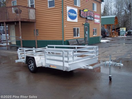 &lt;p&gt;&lt;span style=&quot;font-family: verdana, geneva, sans-serif; font-size: 14px;&quot;&gt;Bear Tracks 53&quot; wide aluminum utility trailer is a great compact size trailer, good for hauling lawnmowers and golf carts. This trailer comes in an 8&#39; and 10&#39; option. The GVWR is 2100lbs. with a single torsion axle. This trailer comes standard with the features listed below along with some available accessories.&amp;nbsp;&lt;/span&gt;&lt;/p&gt;
&lt;p&gt;&lt;span style=&quot;font-family: verdana, geneva, sans-serif; font-size: 14px;&quot;&gt;&lt;strong&gt;&lt;span style=&quot;color: #222222;&quot;&gt;Standard Features&amp;nbsp;&amp;nbsp;&lt;/span&gt;&lt;/strong&gt;&lt;strong&gt;&lt;span style=&quot;color: #222222;&quot;&gt;&amp;nbsp; &amp;nbsp; &amp;nbsp; &amp;nbsp; &amp;nbsp; &amp;nbsp; &amp;nbsp; &amp;nbsp;&amp;nbsp;&lt;/span&gt;&lt;/strong&gt;&lt;strong&gt;&lt;span style=&quot;color: #222222;&quot;&gt;&amp;nbsp;&lt;/span&gt;&lt;/strong&gt;**Pictures above are not specific to an individual trailer**&amp;nbsp;&lt;/span&gt;&lt;/p&gt;
&lt;ul&gt;
&lt;li dir=&quot;ltr&quot; style=&quot;line-height: 1.38;&quot;&gt;&lt;span style=&quot;font-size: 14px; font-family: verdana, geneva, sans-serif; color: #000000; background-color: transparent; font-weight: 400; font-style: normal; font-variant: normal; text-decoration: none; vertical-align: baseline; white-space: pre-wrap;&quot;&gt;AeroSmart Bi-fold End Gate &amp;ndash; Arched&lt;/span&gt;&lt;/li&gt;
&lt;li dir=&quot;ltr&quot; style=&quot;line-height: 1.38;&quot;&gt;&lt;span style=&quot;font-size: 14px; font-family: verdana, geneva, sans-serif; color: #000000; background-color: transparent; font-weight: 400; font-style: normal; font-variant: normal; text-decoration: none; vertical-align: baseline; white-space: pre-wrap;&quot;&gt;Hinged Gate System&lt;/span&gt;&lt;/li&gt;
&lt;li dir=&quot;ltr&quot; style=&quot;line-height: 1.38;&quot;&gt;&lt;span style=&quot;font-size: 14px; font-family: verdana, geneva, sans-serif; color: #000000; background-color: transparent; font-weight: 400; font-style: normal; font-variant: normal; text-decoration: none; vertical-align: baseline; white-space: pre-wrap;&quot;&gt;Bolted-on Aluminum Fenders&lt;/span&gt;&lt;/li&gt;
&lt;li dir=&quot;ltr&quot; style=&quot;line-height: 1.38;&quot;&gt;&lt;span style=&quot;font-size: 14px; font-family: verdana, geneva, sans-serif; color: #000000; background-color: transparent; font-weight: 400; font-style: normal; font-variant: normal; text-decoration: none; vertical-align: baseline; white-space: pre-wrap;&quot;&gt;Curled Front Rail&lt;/span&gt;&lt;/li&gt;
&lt;li dir=&quot;ltr&quot; style=&quot;line-height: 1.38;&quot;&gt;&lt;span style=&quot;font-size: 14px; font-family: verdana, geneva, sans-serif; color: #000000; background-color: transparent; font-weight: 400; font-style: normal; font-variant: normal; text-decoration: none; vertical-align: baseline; white-space: pre-wrap;&quot;&gt;Formed and Hardened Tongue&amp;nbsp;&lt;/span&gt;&lt;/li&gt;
&lt;li dir=&quot;ltr&quot; style=&quot;line-height: 1.38;&quot;&gt;&lt;span style=&quot;font-size: 14px; font-family: verdana, geneva, sans-serif; color: #000000; background-color: transparent; font-weight: 400; font-style: normal; font-variant: normal; text-decoration: none; vertical-align: baseline; white-space: pre-wrap;&quot;&gt;5/8 in. Rod Corner Tie Down Points&lt;/span&gt;&lt;/li&gt;
&lt;li dir=&quot;ltr&quot; style=&quot;line-height: 1.38;&quot;&gt;&lt;span style=&quot;font-size: 14px; font-family: verdana, geneva, sans-serif; color: #000000; background-color: transparent; font-weight: 400; font-style: normal; font-variant: normal; text-decoration: none; vertical-align: baseline; white-space: pre-wrap;&quot;&gt;Custom Extruded Deep Side Rail&lt;/span&gt;&lt;/li&gt;
&lt;li dir=&quot;ltr&quot; style=&quot;line-height: 1.38;&quot;&gt;&lt;span style=&quot;font-size: 14px; font-family: verdana, geneva, sans-serif; color: #000000; background-color: transparent; font-weight: 400; font-style: normal; font-variant: normal; text-decoration: none; vertical-align: baseline; white-space: pre-wrap;&quot;&gt;SmartDrain System &amp;ndash; Northern Climate Protection&lt;/span&gt;&lt;/li&gt;
&lt;li dir=&quot;ltr&quot; style=&quot;line-height: 1.38;&quot;&gt;&lt;span style=&quot;font-size: 14px; font-family: verdana, geneva, sans-serif; color: #000000; background-color: transparent; font-weight: 400; font-style: normal; font-variant: normal; text-decoration: none; vertical-align: baseline; white-space: pre-wrap;&quot;&gt;All Aluminum Construction&lt;/span&gt;&lt;/li&gt;
&lt;li dir=&quot;ltr&quot; style=&quot;line-height: 1.38;&quot;&gt;&lt;span style=&quot;font-size: 14px; font-family: verdana, geneva, sans-serif; color: #000000; background-color: transparent; font-weight: 400; font-style: normal; font-variant: normal; text-decoration: none; vertical-align: baseline; white-space: pre-wrap;&quot;&gt;Decking that&amp;rsquo;s built to last&lt;/span&gt;&lt;/li&gt;
&lt;li dir=&quot;ltr&quot; style=&quot;line-height: 1.38;&quot;&gt;&lt;span style=&quot;font-size: 14px; font-family: verdana, geneva, sans-serif; color: #000000; background-color: transparent; font-weight: 400; font-style: normal; font-variant: normal; text-decoration: none; vertical-align: baseline; white-space: pre-wrap;&quot;&gt;TouchPoint Weld System&lt;/span&gt;&lt;/li&gt;
&lt;li dir=&quot;ltr&quot; style=&quot;line-height: 1.38;&quot;&gt;&lt;span style=&quot;font-size: 14px; font-family: verdana, geneva, sans-serif; color: #000000; background-color: transparent; font-weight: 400; font-style: normal; font-variant: normal; text-decoration: none; vertical-align: baseline; white-space: pre-wrap;&quot;&gt;Wishbone Tongue Design&lt;/span&gt;&lt;/li&gt;
&lt;li dir=&quot;ltr&quot; style=&quot;line-height: 1.38;&quot;&gt;&lt;span style=&quot;font-size: 14px; font-family: verdana, geneva, sans-serif; color: #000000; background-color: transparent; font-weight: 400; font-style: normal; font-variant: normal; text-decoration: none; vertical-align: baseline; white-space: pre-wrap;&quot;&gt;WireGuard Enclosed and Jacketed Wiring System&lt;/span&gt;&lt;/li&gt;
&lt;li dir=&quot;ltr&quot; style=&quot;line-height: 1.38;&quot;&gt;&lt;span style=&quot;font-size: 14px; font-family: verdana, geneva, sans-serif; color: #000000; background-color: transparent; font-weight: 400; font-style: normal; font-variant: normal; text-decoration: none; vertical-align: baseline; white-space: pre-wrap;&quot;&gt;Rubber Torsion Axle with Easy Access Grease Fitting&lt;/span&gt;&lt;/li&gt;
&lt;li dir=&quot;ltr&quot; style=&quot;line-height: 1.38;&quot;&gt;&lt;span style=&quot;font-size: 14px; font-family: verdana, geneva, sans-serif; color: #000000; background-color: transparent; font-weight: 400; font-style: normal; font-variant: normal; text-decoration: none; vertical-align: baseline; white-space: pre-wrap;&quot;&gt;QuietRide Noise Reduction System&lt;/span&gt;&lt;/li&gt;
&lt;li dir=&quot;ltr&quot; style=&quot;line-height: 1.38;&quot;&gt;&lt;span style=&quot;font-size: 14px; font-family: verdana, geneva, sans-serif; color: #000000; background-color: transparent; font-weight: 400; font-style: normal; font-variant: normal; text-decoration: none; vertical-align: baseline; white-space: pre-wrap;&quot;&gt;Bear Track Fit and Finish&lt;/span&gt;&lt;/li&gt;
&lt;/ul&gt;
&lt;p&gt;&lt;span style=&quot;font-family: verdana, geneva, sans-serif; font-size: 14px;&quot;&gt;&lt;span style=&quot;color: #000000; background-color: transparent; font-weight: 400; font-style: normal; font-variant: normal; text-decoration: none; vertical-align: baseline; white-space: pre-wrap;&quot;&gt;Accessories&lt;/span&gt;&lt;strong id=&quot;docs-internal-guid-70e61ff4-7fff-eb4d-67f7-ee134802cbab&quot; style=&quot;font-weight: normal;&quot;&gt;&lt;/strong&gt;&lt;/span&gt;&lt;/p&gt;
&lt;ul&gt;
&lt;li dir=&quot;ltr&quot; style=&quot;line-height: 1.38;&quot;&gt;&lt;span style=&quot;font-size: 14px; font-family: verdana, geneva, sans-serif; color: #000000; background-color: transparent; font-weight: 400; font-style: normal; font-variant: normal; text-decoration: none; vertical-align: baseline; white-space: pre-wrap;&quot;&gt;Front rock guard&lt;/span&gt;&lt;/li&gt;
&lt;li dir=&quot;ltr&quot; style=&quot;line-height: 1.38;&quot;&gt;&lt;span style=&quot;font-size: 14px; font-family: verdana, geneva, sans-serif; color: #000000; background-color: transparent; font-weight: 400; font-style: normal; font-variant: normal; text-decoration: none; vertical-align: baseline; white-space: pre-wrap;&quot;&gt;Open or solid side kit&lt;/span&gt;&lt;/li&gt;
&lt;li dir=&quot;ltr&quot; style=&quot;line-height: 1.38;&quot;&gt;&lt;span style=&quot;font-size: 14px; font-family: verdana, geneva, sans-serif; color: #000000; background-color: transparent; font-weight: 400; font-style: normal; font-variant: normal; text-decoration: none; vertical-align: baseline; white-space: pre-wrap;&quot;&gt;Spare Tire Carrier&lt;/span&gt;&lt;/li&gt;
&lt;li dir=&quot;ltr&quot; style=&quot;line-height: 1.38;&quot;&gt;&lt;span style=&quot;font-size: 14px; font-family: verdana, geneva, sans-serif; color: #000000; background-color: transparent; font-weight: 400; font-style: normal; font-variant: normal; text-decoration: none; vertical-align: baseline; white-space: pre-wrap;&quot;&gt;D-Ring Tie Downs&lt;/span&gt;&lt;span style=&quot;font-size: 11pt; font-family: Verdana; color: #000000; background-color: transparent; font-weight: 400; font-style: normal; font-variant: normal; text-decoration: none; vertical-align: baseline; white-space: pre-wrap;&quot;&gt;&lt;br /&gt;&lt;/span&gt;&lt;/li&gt;
&lt;/ul&gt;