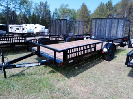 &lt;p&gt;This is Midsota&#39;s 2023 UT83 x 14 utility trailer with a 3500# braking axle. It has an approximate payload of 2,000 lbs. This trailer comes with a HD rear ramp with spring assist and also has ATV side-load ramps.&amp;nbsp;&lt;/p&gt;
&lt;p style=&quot;text-align: center;&quot;&gt;**Pictures shown&amp;nbsp;represent model and features but may not be this specific trailer**&lt;/p&gt;
&lt;p&gt;&lt;span style=&quot;font-size: 16px;&quot;&gt;&lt;strong&gt;&lt;span style=&quot;font-family: verdana, geneva, sans-serif;&quot;&gt;&lt;span style=&quot;color: #222222;&quot;&gt;Standard Features&amp;nbsp; &amp;nbsp; &amp;nbsp; &amp;nbsp; &amp;nbsp; &amp;nbsp; &amp;nbsp; &amp;nbsp; &amp;nbsp;&amp;nbsp;&lt;/span&gt;&lt;/span&gt;&lt;/strong&gt;&lt;/span&gt; &amp;nbsp;&lt;/p&gt;
&lt;ul&gt;
&lt;li&gt;GVWR: 3500#&lt;/li&gt;
&lt;li&gt;3500# spring axle w/ electric brakes&amp;nbsp;&lt;/li&gt;
&lt;li&gt;15&#39; radial tires&lt;/li&gt;
&lt;li&gt;22&#39;&#39; Bed height&lt;/li&gt;
&lt;li&gt;12&#39;&#39; tall welded rail&lt;/li&gt;
&lt;li&gt;4&quot;x2&quot; Tube Frame&lt;/li&gt;
&lt;li&gt;2&quot;x2&quot;x3/16&quot; Angle Crossmembers&lt;/li&gt;
&lt;li&gt;Treated wood decking&lt;/li&gt;
&lt;li&gt;4 - 3 Hole Tie Downs&lt;/li&gt;
&lt;li&gt;Ramp folds into bed&lt;/li&gt;
&lt;li&gt;LED lights&lt;/li&gt;
&lt;li&gt;Spare tire mount&lt;/li&gt;
&lt;li&gt;2k A-Frame Jack&lt;/li&gt;
&lt;li&gt;2&#39;&#39; A-Frame coupler&lt;/li&gt;
&lt;li&gt;PPG Poly Paint and Primer&lt;/li&gt;
&lt;/ul&gt;
&lt;p&gt;&lt;span style=&quot;font-family: Verdana; font-size: 14.6667px;&quot;&gt;Please call or email us anytime with any questions.&lt;/span&gt;&lt;/p&gt;
&lt;p&gt;&lt;span style=&quot;font-family: Verdana; font-size: 14.6667px;&quot;&gt;Thank You&lt;/span&gt;&lt;/p&gt;
&lt;p&gt;&lt;span style=&quot;font-family: Verdana; font-size: 14.6667px;&quot;&gt;Pine River Sales 218-879-8865&lt;/span&gt;&lt;/p&gt;
&lt;p&gt;&lt;span style=&quot;font-family: Verdana; font-size: 14.6667px;&quot;&gt;pineriversales@msn.com&lt;/span&gt;&lt;/p&gt;
&lt;p&gt;&amp;nbsp;&lt;/p&gt;
&lt;p&gt;&lt;span style=&quot;font-family: Verdana; font-size: 14.6667px;&quot;&gt;*Disclaimer: All inventory, prices, and configurations are subject to prior sale and availability. Prices exclude tax, title, tags, governmental fees, and any finance charges (if applicable). Unless otherwise stated separately in the trailer details, price does not include processing, administrative, closing or similar fees. All specifications and measurements are subject to change. Prices are subject to change without notice! Please call for current pricing! Trailer dimensions, weights, and measurements will vary due to manufacturing and production changes. Images attached within the post may vary from exact unit. Please verify actual measurements of any unit prior to purchasing it.&amp;nbsp;&lt;/span&gt;&lt;/p&gt;