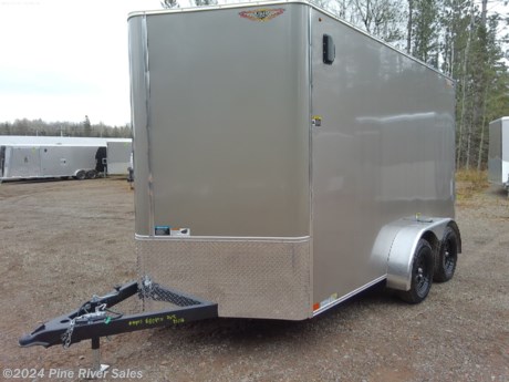 &lt;p&gt;&lt;span style=&quot;font-family: verdana, geneva, sans-serif; font-size: 14px;&quot;&gt;This is a 7 x 12&amp;nbsp; &amp;nbsp;7000#GVWR enclosed trailer with 7&#39; interior height, rear ramp door, vents and more. It is pewter in color. H&amp;amp;H&#39;s FT flat-top enclosed cargo trailers are great for safely hauling equipment. This trailer has a v-nose with a flat top. 7000# GVWR&lt;/span&gt;&lt;/p&gt;
&lt;p&gt;&lt;span style=&quot;font-family: verdana, geneva, sans-serif; font-size: 14px;&quot;&gt;&lt;strong&gt;&lt;span style=&quot;color: #222222;&quot;&gt;Features&amp;nbsp; &amp;nbsp;&lt;/span&gt;&lt;/strong&gt;&lt;/span&gt;&lt;/p&gt;
&lt;p&gt;&lt;span style=&quot;font-family: verdana, geneva, sans-serif; font-size: 14px;&quot;&gt;&lt;strong&gt;&lt;span style=&quot;color: #222222;&quot;&gt;Wall Spacing 24 to 16&lt;/span&gt;&lt;/strong&gt;&lt;/span&gt;&lt;/p&gt;
&lt;p&gt;&lt;span style=&quot;font-family: verdana, geneva, sans-serif; font-size: 14px;&quot;&gt;&lt;strong&gt;&lt;span style=&quot;color: #222222;&quot;&gt;Roof Bow Spacing 24 to 16&lt;/span&gt;&lt;/strong&gt;&lt;/span&gt;&lt;/p&gt;
&lt;p&gt;&lt;span style=&quot;font-family: verdana, geneva, sans-serif; font-size: 14px;&quot;&gt;&lt;strong&gt;&lt;span style=&quot;color: #222222;&quot;&gt;Wall Height Add 12&lt;/span&gt;&lt;/strong&gt;&lt;span style=&quot;color: #222222;&quot;&gt; &lt;strong&gt;Inches&lt;/strong&gt; &amp;nbsp; &amp;nbsp;&lt;/span&gt;&lt;/span&gt;&lt;/p&gt;
&lt;p&gt;&lt;span style=&quot;font-family: verdana, geneva, sans-serif; font-size: 14px;&quot;&gt;&lt;span style=&quot;color: #222222;&quot;&gt;&lt;strong&gt;Vent&lt;/strong&gt;&amp;nbsp; &amp;nbsp; &amp;nbsp; &amp;nbsp; &amp;nbsp;&lt;/span&gt;&lt;strong&gt;&lt;span style=&quot;color: #222222;&quot;&gt;&amp;nbsp;&lt;/span&gt;&lt;/strong&gt;&lt;/span&gt;&lt;/p&gt;
&lt;p&gt;&lt;strong&gt;&lt;span style=&quot;font-family: verdana, geneva, sans-serif; font-size: 14px;&quot;&gt;Flat top v-nose&lt;/span&gt;&lt;/strong&gt;&lt;/p&gt;
&lt;p&gt;&lt;strong&gt;&lt;span style=&quot;font-family: verdana, geneva, sans-serif; font-size: 14px;&quot;&gt;Pewter&lt;/span&gt;&lt;/strong&gt;&lt;/p&gt;
&lt;p&gt;&lt;strong&gt;&lt;span style=&quot;font-family: verdana, geneva, sans-serif; font-size: 14px;&quot;&gt;Vent, posi-vent flow through system&lt;/span&gt;&lt;/strong&gt;&lt;/p&gt;
&lt;p&gt;&lt;strong&gt;&lt;span style=&quot;font-family: verdana, geneva, sans-serif; font-size: 14px;&quot;&gt;UPG, tire black spoke&lt;/span&gt;&lt;/strong&gt;&lt;/p&gt;
&lt;p&gt;&lt;strong&gt;&lt;span style=&quot;font-size: 14px; font-family: verdana, geneva, sans-serif; color: rgb(0, 0, 0); background-color: transparent; font-style: normal; font-variant: normal; text-decoration: none; vertical-align: baseline; white-space: pre-wrap;&quot;&gt;Please call or email with any questions. &lt;/span&gt;&lt;/strong&gt;&lt;/p&gt;
&lt;p&gt;&lt;strong&gt;&lt;span style=&quot;font-size: 14px; font-family: verdana, geneva, sans-serif; color: rgb(0, 0, 0); background-color: transparent; font-style: normal; font-variant: normal; text-decoration: none; vertical-align: baseline; white-space: pre-wrap;&quot;&gt;Thank you,&lt;/span&gt;&lt;/strong&gt;&lt;/p&gt;
&lt;p&gt;&lt;strong&gt;&lt;span style=&quot;font-size: 14px; font-family: verdana, geneva, sans-serif; color: rgb(0, 0, 0); background-color: transparent; font-style: normal; font-variant: normal; text-decoration: none; vertical-align: baseline; white-space: pre-wrap;&quot;&gt;Pine River Sales&lt;/span&gt;&lt;/strong&gt;&lt;/p&gt;
&lt;p&gt;&lt;strong&gt;&lt;span style=&quot;font-size: 14px; font-family: verdana, geneva, sans-serif; color: rgb(0, 0, 0); background-color: transparent; font-style: normal; font-variant: normal; text-decoration: none; vertical-align: baseline; white-space: pre-wrap;&quot;&gt;(218) 879-8865&lt;/span&gt;&lt;/strong&gt;&lt;/p&gt;
&lt;p&gt;&lt;strong&gt;&lt;span style=&quot;font-size: 14px; font-family: verdana, geneva, sans-serif; color: rgb(0, 0, 0); background-color: transparent; font-style: normal; font-variant: normal; text-decoration: none; vertical-align: baseline; white-space: pre-wrap;&quot;&gt;pineriversales@msn.com&lt;/span&gt;&lt;/strong&gt;&lt;/p&gt;