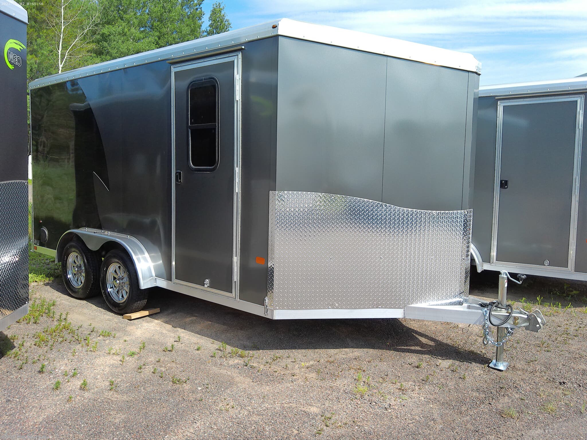 2024 Neo Trailers NAMR 7 x 14 Enclosed Aluminum Trailer Charcoal/Black