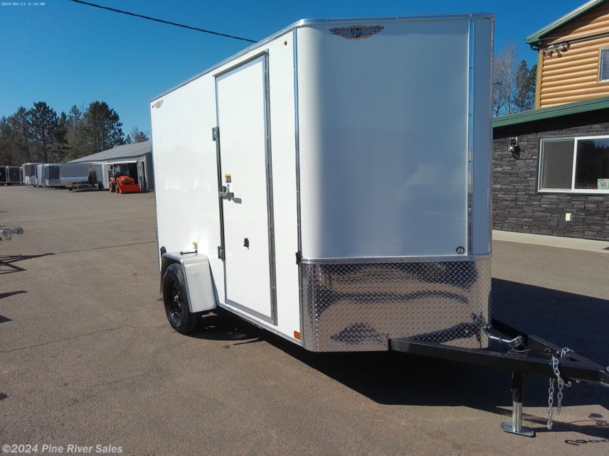 New 2024 H&H 6 x 10 Flat-Top Enclosed Cargo Trailer White available in Cloquet, Minnesota