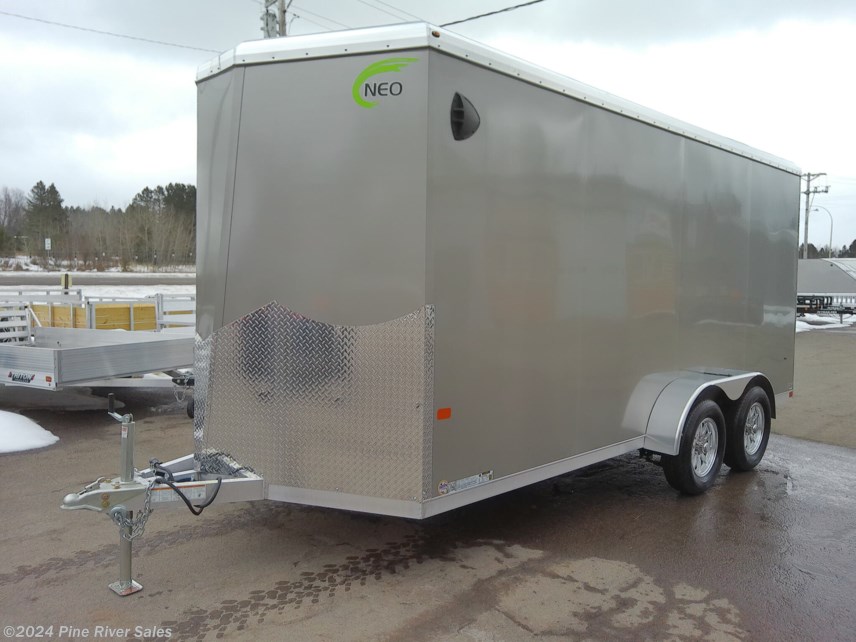 New 2024 Neo Trailers NAVR 7 x 16 Enclosed Trailer Pewter available in Cloquet, Minnesota