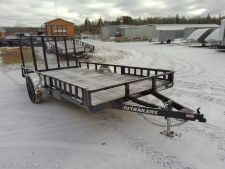 &lt;p&gt;PJ Trailer&#39;s (U8) 83&#39;&#39; Channel Utility Trailer is a single axle trailer with a fold down rear ramp. These trailers are high quality and durable. The U8 has a GVWR of 2995 lbs These utility trailers come with the standard features listed below.&amp;nbsp;&lt;/p&gt;
&lt;p&gt;&lt;strong style=&quot;font-family: verdana, geneva, sans-serif;&quot;&gt;&lt;span style=&quot;color: #222222;&quot;&gt;Standard Features&amp;nbsp; &amp;nbsp; &amp;nbsp; &amp;nbsp; &amp;nbsp; &amp;nbsp; &amp;nbsp; &amp;nbsp; &amp;nbsp;&amp;nbsp;&lt;/span&gt;&lt;/strong&gt;&lt;/p&gt;
&lt;ul&gt;
&lt;li dir=&quot;ltr&quot; style=&quot;line-height: 1.38;&quot;&gt;&lt;span style=&quot;font-size: 10.5pt; font-family: Verdana; color: #000000; background-color: #ffffff; font-weight: 400; font-style: normal; font-variant: normal; text-decoration: none; vertical-align: baseline; white-space: pre-wrap;&quot;&gt;2,995 lbs GVWR&amp;nbsp;&lt;/span&gt;&lt;/li&gt;
&lt;li dir=&quot;ltr&quot; style=&quot;line-height: 1.38;&quot;&gt;&lt;span style=&quot;font-size: 10.5pt; font-family: Verdana; color: #000000; background-color: #ffffff; font-weight: 400; font-style: normal; font-variant: normal; text-decoration: none; vertical-align: baseline; white-space: pre-wrap;&quot;&gt;2&amp;rdquo; Bulldog Coupler&amp;nbsp;&lt;/span&gt;&lt;/li&gt;
&lt;li dir=&quot;ltr&quot; style=&quot;line-height: 1.38;&quot;&gt;&lt;span style=&quot;font-size: 10.5pt; font-family: Verdana; color: #000000; background-color: #ffffff; font-weight: 400; font-style: normal; font-variant: normal; text-decoration: none; vertical-align: baseline; white-space: pre-wrap;&quot;&gt;Safety Chains&amp;nbsp;&lt;/span&gt;&lt;/li&gt;
&lt;li dir=&quot;ltr&quot; style=&quot;line-height: 1.38;&quot;&gt;&lt;span style=&quot;font-size: 10.5pt; font-family: Verdana; color: #000000; background-color: #ffffff; font-weight: 400; font-style: normal; font-variant: normal; text-decoration: none; vertical-align: baseline; white-space: pre-wrap;&quot;&gt;Pipe Mount Swivel Jack&amp;nbsp;&lt;/span&gt;&lt;/li&gt;
&lt;li dir=&quot;ltr&quot; style=&quot;line-height: 1.38;&quot;&gt;&lt;span style=&quot;font-size: 10.5pt; font-family: Verdana; color: #000000; background-color: #ffffff; font-weight: 400; font-style: normal; font-variant: normal; text-decoration: none; vertical-align: baseline; white-space: pre-wrap;&quot;&gt;Dexter E- Z lube Idler Axle&amp;nbsp;&lt;/span&gt;&lt;/li&gt;
&lt;li dir=&quot;ltr&quot; style=&quot;line-height: 1.38;&quot;&gt;&lt;span style=&quot;font-size: 10.5pt; font-family: Verdana; color: #000000; background-color: #ffffff; font-weight: 400; font-style: normal; font-variant: normal; text-decoration: none; vertical-align: baseline; white-space: pre-wrap;&quot;&gt;4 Leaf Double Eye Spring Suspension&amp;nbsp;&lt;/span&gt;&lt;/li&gt;
&lt;li dir=&quot;ltr&quot; style=&quot;line-height: 1.38;&quot;&gt;&lt;span style=&quot;font-size: 10.5pt; font-family: Verdana; color: #000000; background-color: #ffffff; font-weight: 400; font-style: normal; font-variant: normal; text-decoration: none; vertical-align: baseline; white-space: pre-wrap;&quot;&gt;New 15&amp;rdquo; Spoke Wheels &lt;/span&gt;&lt;/li&gt;
&lt;li dir=&quot;ltr&quot; style=&quot;line-height: 1.38;&quot;&gt;&lt;span style=&quot;font-size: 10.5pt; font-family: Verdana; color: #000000; background-color: #ffffff; font-weight: 400; font-style: normal; font-variant: normal; text-decoration: none; vertical-align: baseline; white-space: pre-wrap;&quot;&gt;New ST 205/75R15 Radial Tires&amp;nbsp;&lt;/span&gt;&lt;/li&gt;
&lt;li dir=&quot;ltr&quot; style=&quot;line-height: 1.38;&quot;&gt;&lt;span style=&quot;font-size: 10.5pt; font-family: Verdana; color: #000000; background-color: #ffffff; font-weight: 400; font-style: normal; font-variant: normal; text-decoration: none; vertical-align: baseline; white-space: pre-wrap;&quot;&gt;Stake Pockets &lt;/span&gt;&lt;/li&gt;
&lt;li dir=&quot;ltr&quot; style=&quot;line-height: 1.38;&quot;&gt;&lt;span style=&quot;font-size: 10.5pt; font-family: Verdana; color: #000000; background-color: #ffffff; font-weight: 400; font-style: normal; font-variant: normal; text-decoration: none; vertical-align: baseline; white-space: pre-wrap;&quot;&gt;Tread Plate Removable Aluminum Fenders&amp;nbsp;&lt;/span&gt;&lt;/li&gt;
&lt;li dir=&quot;ltr&quot; style=&quot;line-height: 1.38;&quot;&gt;&lt;span style=&quot;font-size: 10.5pt; font-family: Verdana; color: #000000; background-color: #ffffff; font-weight: 400; font-style: normal; font-variant: normal; text-decoration: none; vertical-align: baseline; white-space: pre-wrap;&quot;&gt;4&amp;rdquo; Channel Frame &amp;amp; Tongue&amp;nbsp;&lt;/span&gt;&lt;/li&gt;
&lt;li dir=&quot;ltr&quot; style=&quot;line-height: 1.38;&quot;&gt;&lt;span style=&quot;font-size: 10.5pt; font-family: Verdana; color: #000000; background-color: #ffffff; font-weight: 400; font-style: normal; font-variant: normal; text-decoration: none; vertical-align: baseline; white-space: pre-wrap;&quot;&gt;2 &amp;frac12;&amp;rdquo; x 2 &amp;frac12;&amp;rdquo; x 3/16&amp;rdquo; Angle Crossmembers&amp;nbsp;&lt;/span&gt;&lt;/li&gt;
&lt;li dir=&quot;ltr&quot; style=&quot;line-height: 1.38;&quot;&gt;&lt;span style=&quot;font-size: 10.5pt; font-family: Verdana; color: #000000; background-color: #ffffff; font-weight: 400; font-style: normal; font-variant: normal; text-decoration: none; vertical-align: baseline; white-space: pre-wrap;&quot;&gt;2&amp;rdquo; x 2&amp;rdquo; Removable Side Rail&amp;nbsp;&lt;/span&gt;&lt;/li&gt;
&lt;li dir=&quot;ltr&quot; style=&quot;line-height: 1.38;&quot;&gt;&lt;span style=&quot;font-size: 10.5pt; font-family: Verdana; color: #000000; background-color: #ffffff; font-weight: 400; font-style: normal; font-variant: normal; text-decoration: none; vertical-align: baseline; white-space: pre-wrap;&quot;&gt;Treated Pine Deck&amp;nbsp;&lt;/span&gt;&lt;/li&gt;
&lt;li dir=&quot;ltr&quot; style=&quot;line-height: 1.38;&quot;&gt;&lt;span style=&quot;font-size: 10.5pt; font-family: Verdana; color: #000000; background-color: #ffffff; font-weight: 400; font-style: normal; font-variant: normal; text-decoration: none; vertical-align: baseline; white-space: pre-wrap;&quot;&gt;DOT Approved Flush Mount Lights&amp;nbsp;&lt;/span&gt;&lt;/li&gt;
&lt;li dir=&quot;ltr&quot; style=&quot;line-height: 1.38;&quot;&gt;&lt;span style=&quot;font-size: 10.5pt; font-family: Verdana; color: #000000; background-color: #ffffff; font-weight: 400; font-style: normal; font-variant: normal; text-decoration: none; vertical-align: baseline; white-space: pre-wrap;&quot;&gt;Molded Wire Harness (12 &amp;amp; 14 ft )&lt;/span&gt;&lt;/li&gt;
&lt;li dir=&quot;ltr&quot; style=&quot;line-height: 1.38;&quot;&gt;&lt;span style=&quot;font-size: 10.5pt; font-family: Verdana; color: #000000; background-color: #ffffff; font-weight: 400; font-style: normal; font-variant: normal; text-decoration: none; vertical-align: baseline; white-space: pre-wrap;&quot;&gt;Powder Coated&lt;/span&gt;&lt;/li&gt;
&lt;li dir=&quot;ltr&quot; style=&quot;line-height: 1.38;&quot;&gt;&lt;span style=&quot;font-size: 10.5pt; font-family: Verdana; color: #000000; background-color: #ffffff; font-weight: 400; font-style: normal; font-variant: normal; text-decoration: none; vertical-align: baseline; white-space: pre-wrap;&quot;&gt;Side Mount ATV Ramps&lt;/span&gt;&lt;/li&gt;
&lt;/ul&gt;
