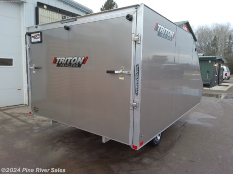 &lt;p&gt;This Triton TC128 is pewter in color and has the following upgrades: Caliber EZ guides, traction mats, paddle grabbers, and aluminum wheels. New for Triton this year is the access side door. They also feature the large front access door, loading light, interior lights, smooth exterior, greasable hinges and bar locks. Triton also backs this trailer with a 5 year warranty.&lt;/p&gt;
&lt;p&gt;&amp;nbsp;&lt;/p&gt;
&lt;p&gt;&lt;span style=&quot;color: #050505; font-family: &#39;Segoe UI Historic&#39;, &#39;Segoe UI&#39;, Helvetica, Arial, sans-serif; font-size: 15px; white-space: pre-wrap;&quot;&gt;Please call or email us anytime with any questions. Thank You Pine River Sales 218-879-8865 pineriversales@msn.com *Disclaimer: All inventory, prices, and configurations are subject to prior sale and availability. Prices exclude tax, title, tags, governmental fees, and any finance charges (if applicable). Unless otherwise stated separately in the trailer details, price does not include processing, administrative, closing or similar fees. All specifications and measurements are subject to change. Prices are subject to change without notice! Please call for current pricing! Trailer dimensions, weights, and measurements will vary due to manufacturing and production changes. Please verify actual measurements of any unit prior to purchasing it. NEO, United, H&amp;amp;H, Lacrosse, Sure Trac, Midsota, MTI, RC, Haulmark, Wells Cargo trailers, Trailer, curt manufacturing, trailers for sale, used Cargo trailer, ATV trailer, etc, walk behind mower, used enclosed cargo trailer, trailer axle, Ez hauler, Livestock Trailer, trailer for sale, Used Horse Trailer, Big tex, Featherlite, trailer light, Royal cargo, trailer rental, gooseneck trailer, Utility trailer, american hauler, used utility trailer, continental cargo, string trimmer, Horse trailer, used trailers, car trailers, ariens, Motorcycle Trailer, trailers for sale, trophy, lawn mower, flatbed trailer, cargo trailers, Maxxd, united, trailer for sale, Trailer hitch, Car hauler, high country, PJ, sundowner, Elite, Stealth, big tex, snowmobile trailer, Traxx, trailers, trailer light, cargo trailer, Wells cargo, Trailer parts, gravely, enclosed trailer, equipment trailer, mid sota, car trailers, ATC, Stock Trailer, trailer sales, curt mfg, cargo trailers, Load Trail, used Dump, Log splitter, MTI, Race car trailer, Car trailer,&lt;/span&gt;&lt;/p&gt;