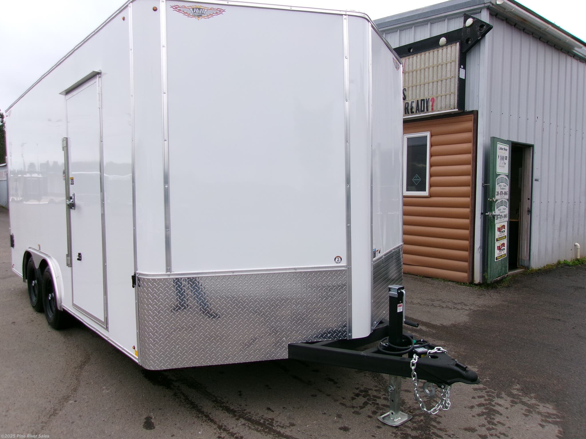 2025 H&H 8.5 x 16   10k GVWR Flat-Top Enclosed Cargo Traile