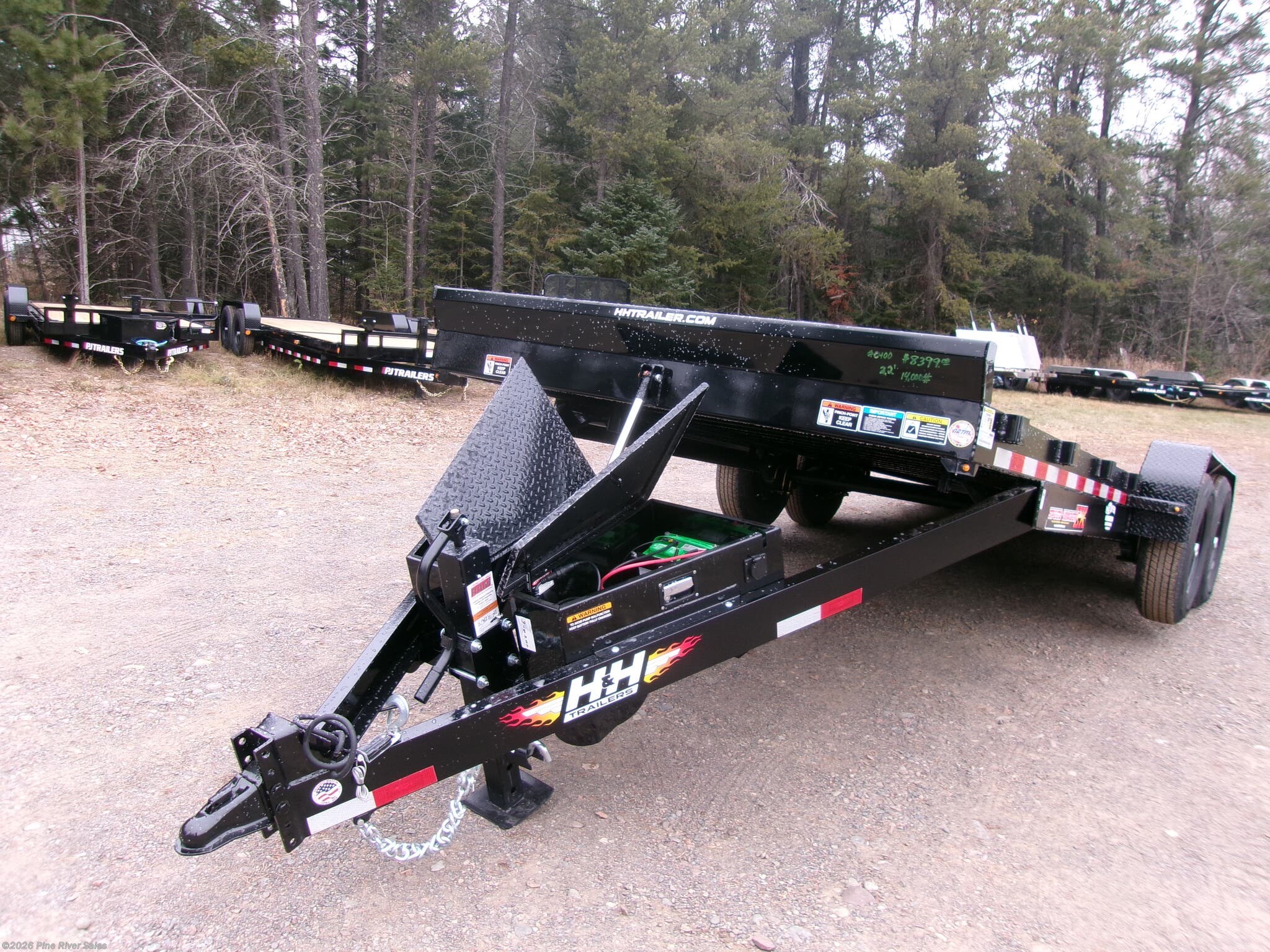 2026 H&H 82"x22' Steel  Electric Tilt LowPro Speed 14K GVWR