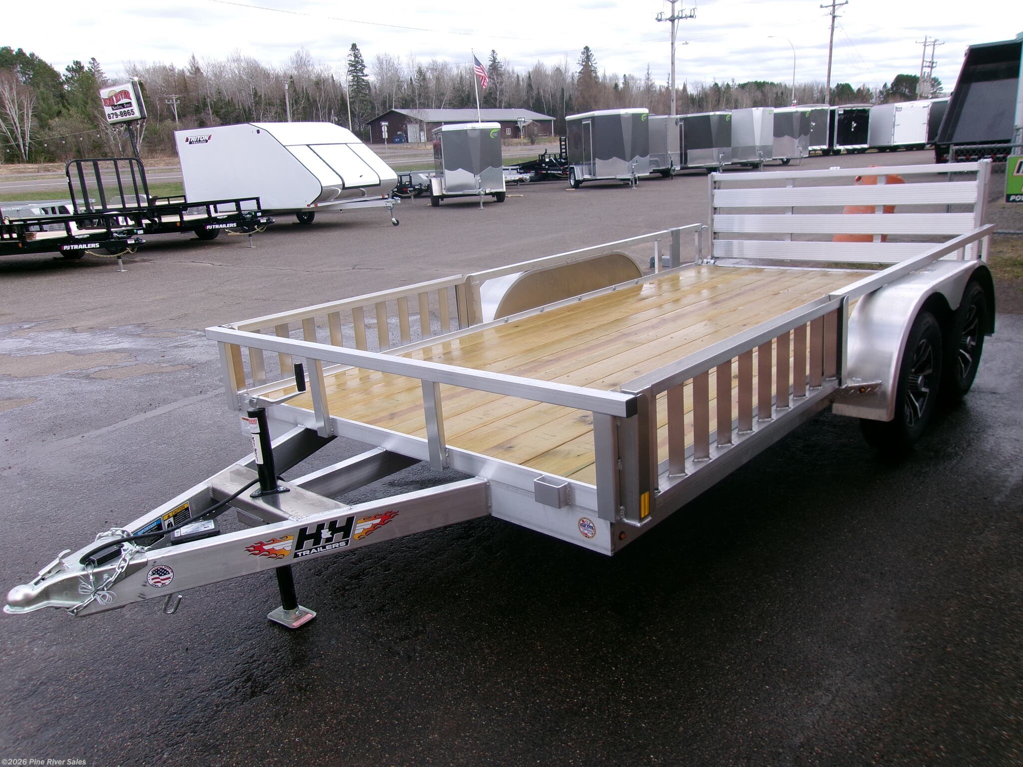 2026 H&H 14' Alum 7k ATV Utility Trailer UPGRAGES INCLUDED