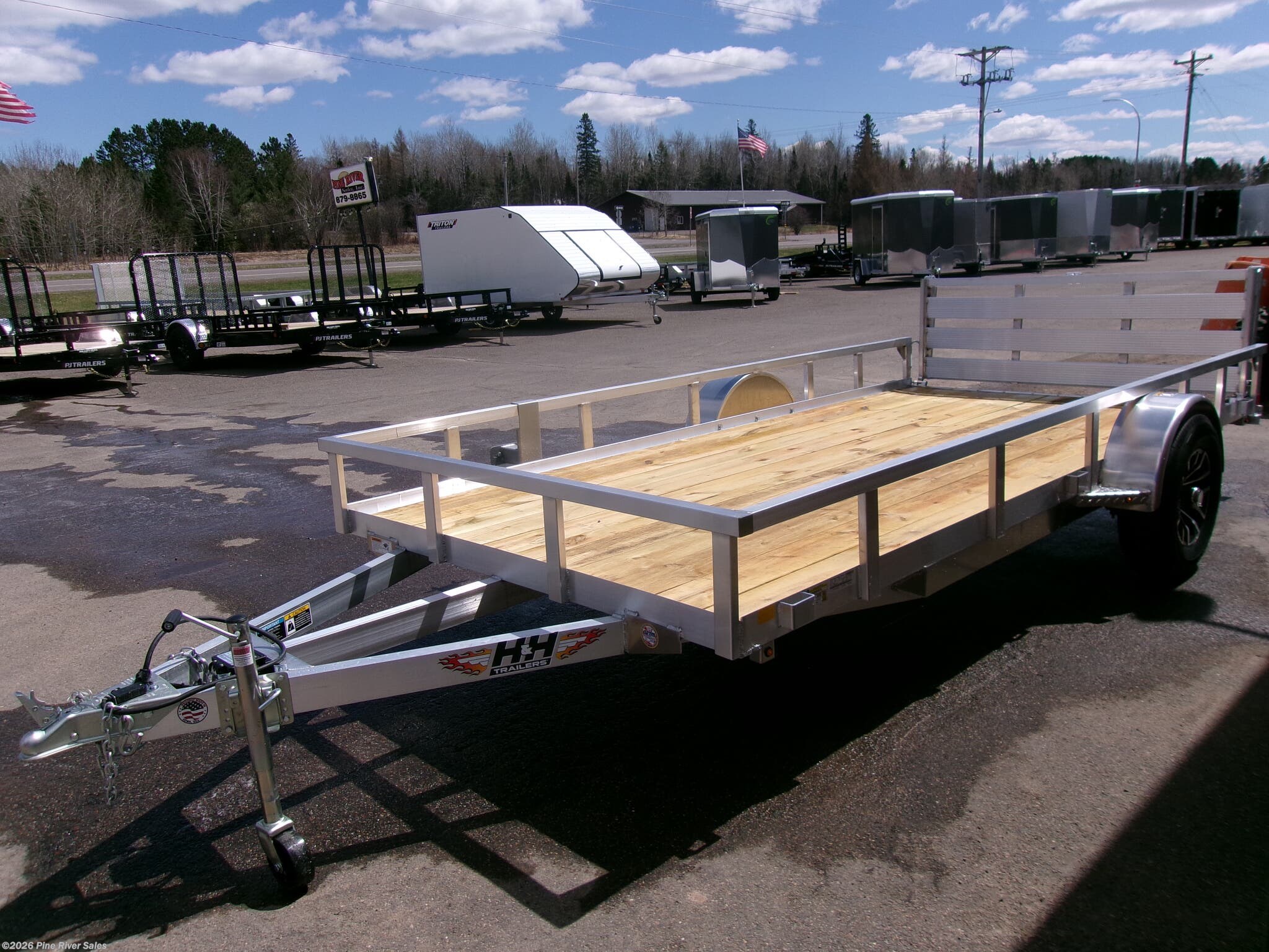 2026 H&H 82x14 Alum 5k GVWR Rail Side - New Utility Trailer for sale by Pine River Sales in Cloquet, Minnesota