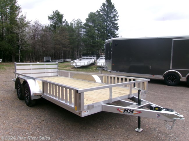 2026 H&H 82x16 Alum Wood Deck GVWR 7000K ATV Side