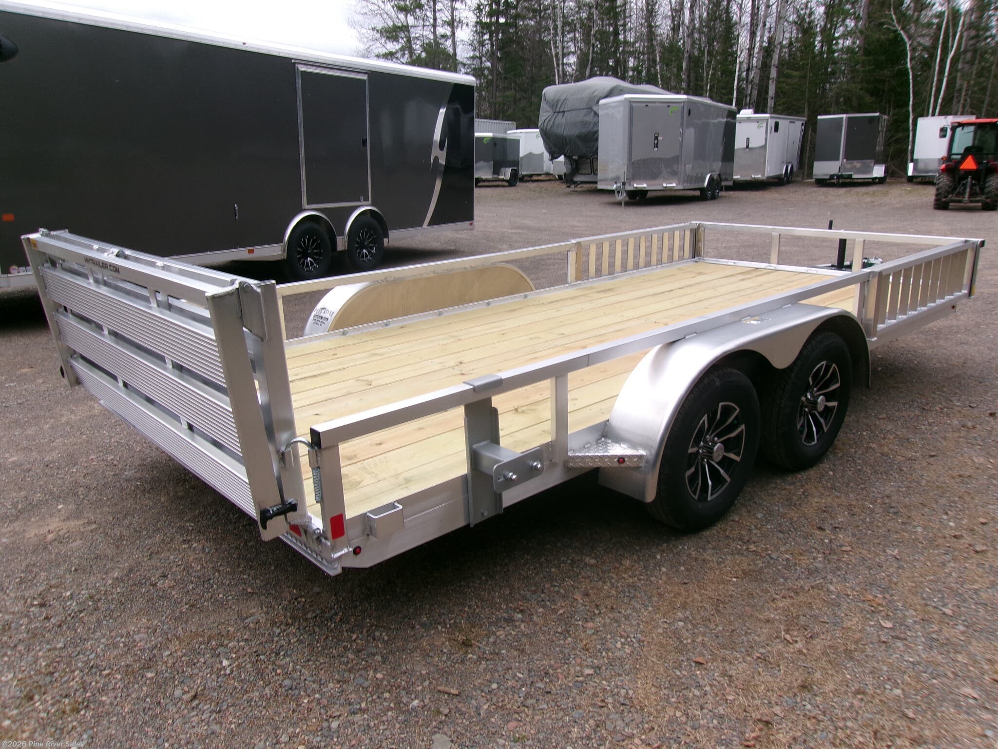 2026 82x16 Alum Wood Deck GVWR 7000K ATV Side by H&H from Pine River Sales in Cloquet, Minnesota