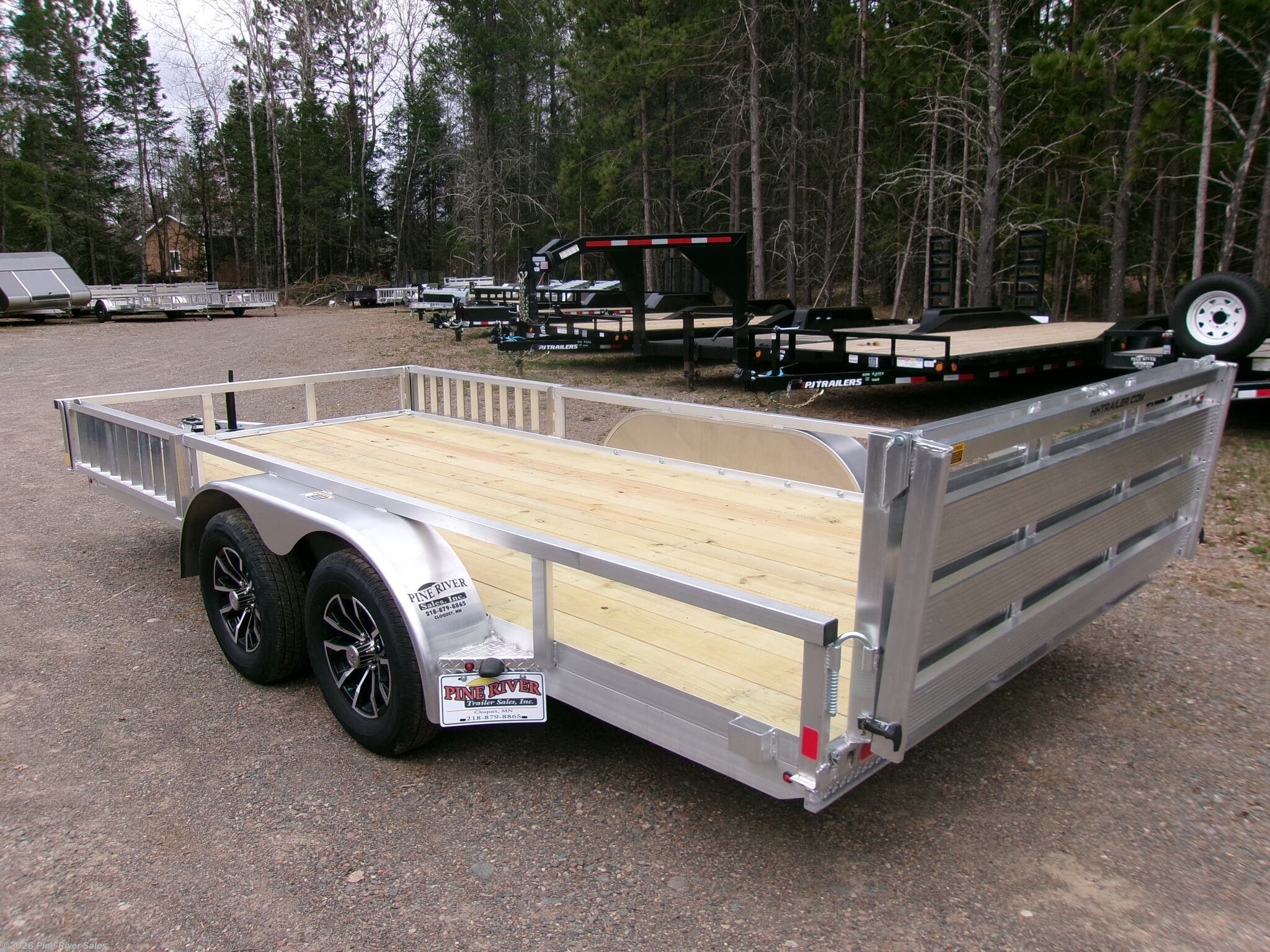 New 2026 H&H 82x16 Alum Wood Deck GVWR 7000K ATV Side available in Cloquet, Minnesota