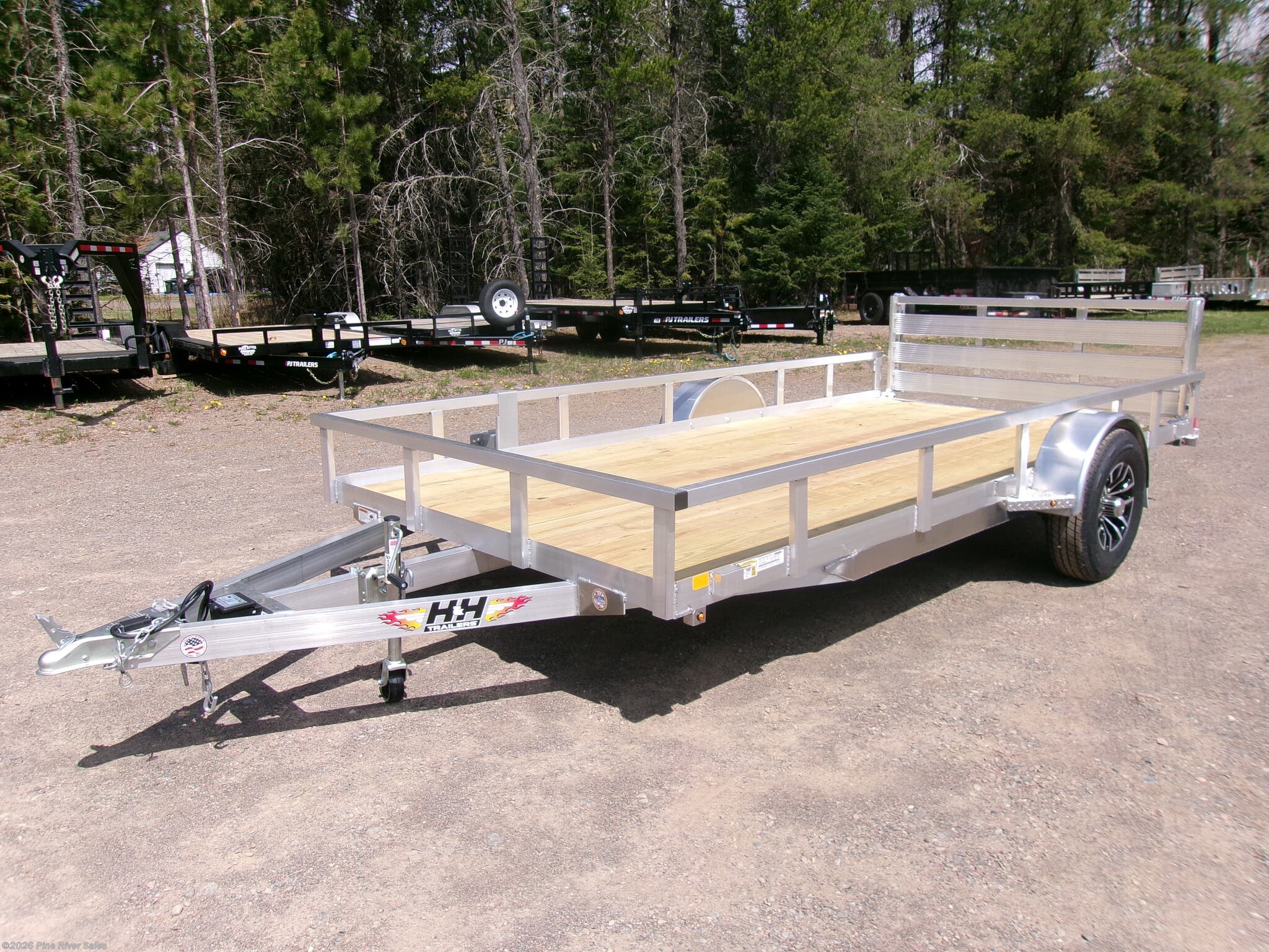 2026 H&H 82x14 Alum 5k GVWR Rail Side