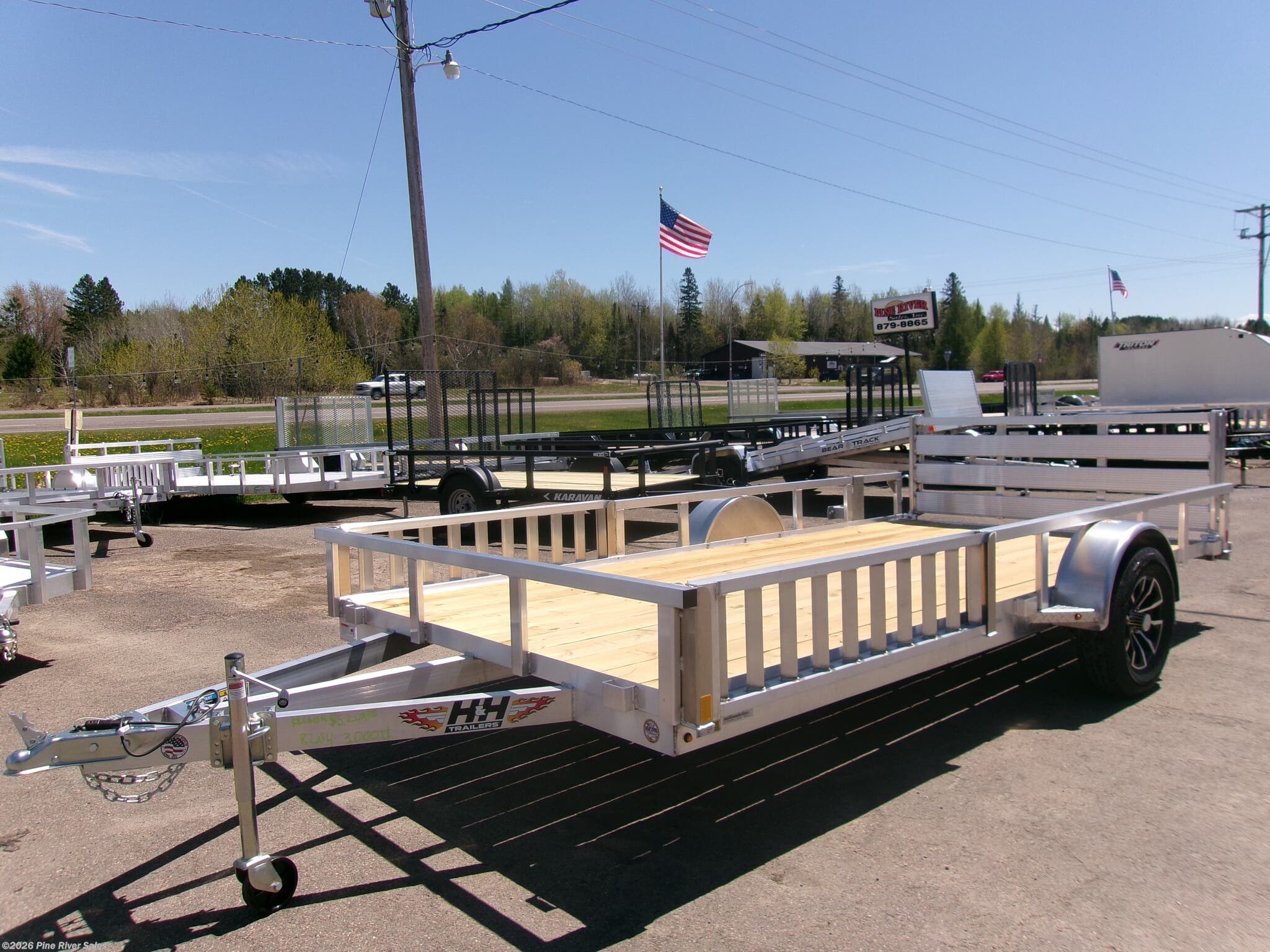2026 H&H 82x14  Alum 3K GVWR Rail Side - New Utility Trailer for sale by Pine River Sales in Cloquet, Minnesota