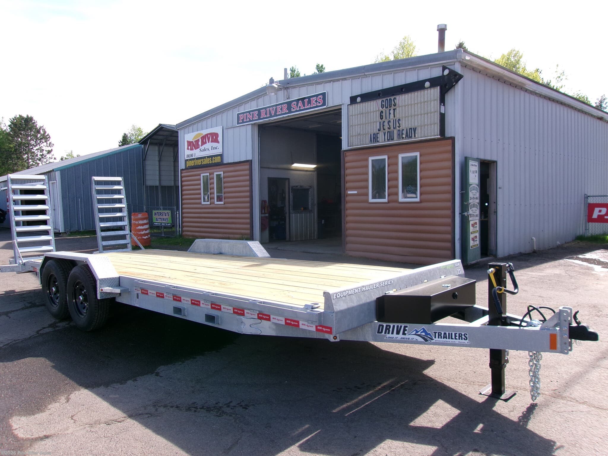 2026 Drive Trailers 82"x22' Galv. Skid 14k