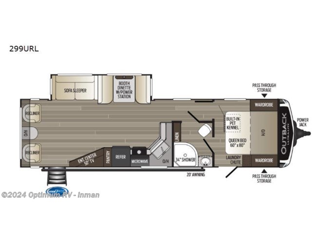 2019 Keystone Outback Ultra Lite 299URL - Used Travel Trailer For Sale by Optimum RV in Inman, South Carolina features Slideout