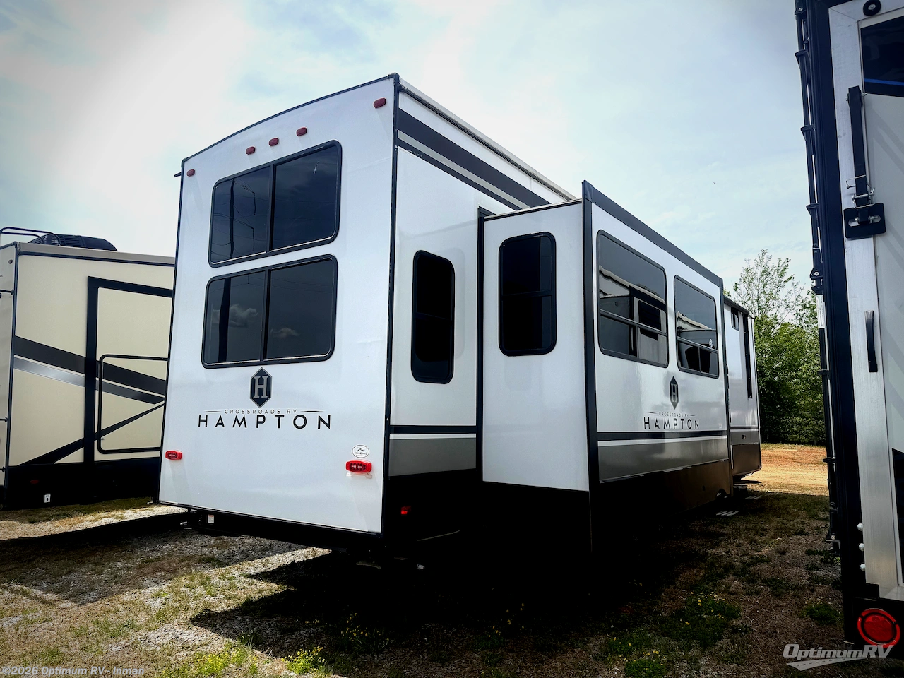 2024 CrossRoads Hampton HP375DBL - Used Destination Trailer For Sale by Optimum RV - Inman in Inman, South Carolina features Awning, Slideout