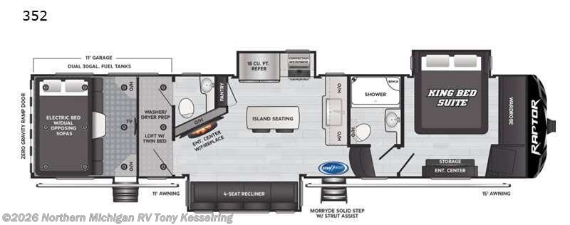 2021 Keystone Raptor 352 RV for Sale in Gaylord, MI 49735 | 4247
