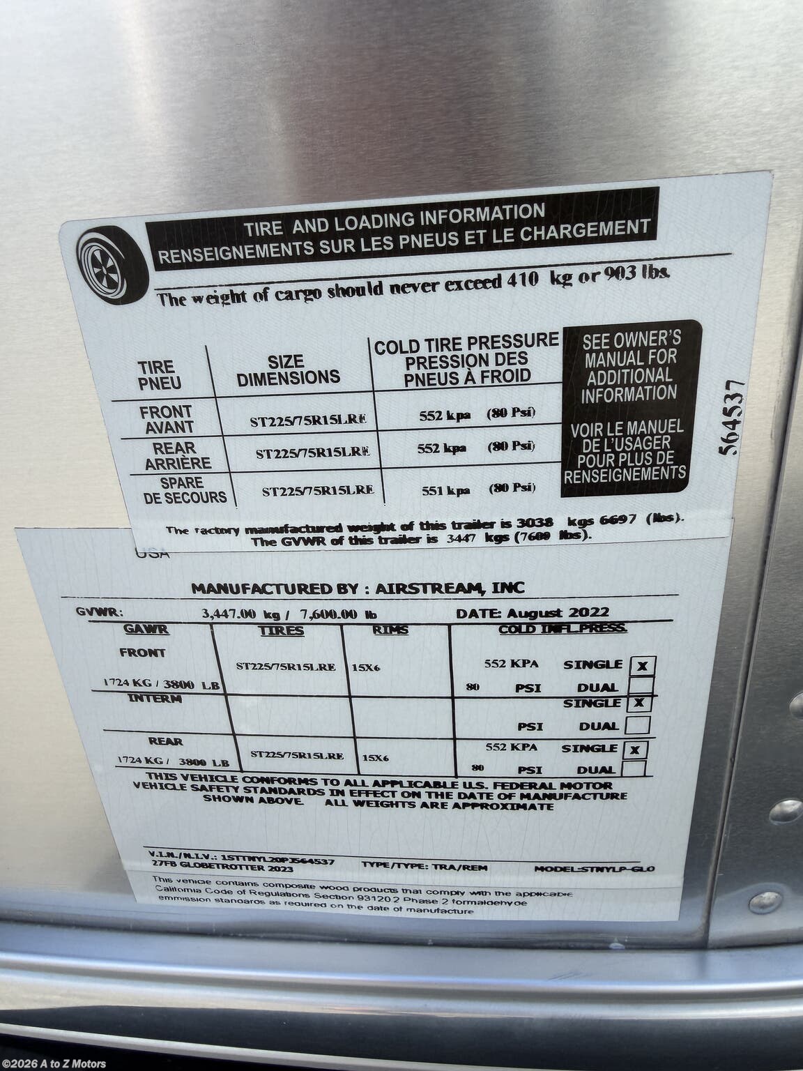 Used 2023 Airstream Globetrotter 27FB available in Winters, California