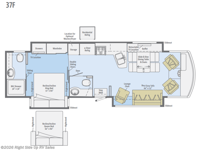 2017 Winnebago Adventurer 37F - Used Class A For Sale by Right Side Up RV Sales in Salt Lake City, Utah