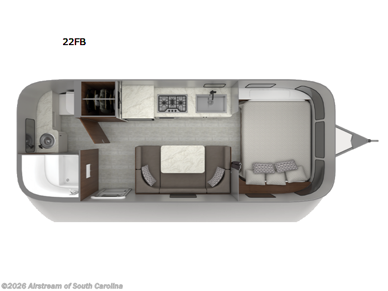 2026 Airstream Caravel 22FB - New Travel Trailer For Sale by Airstream of South Carolina in Lexington, South Carolina