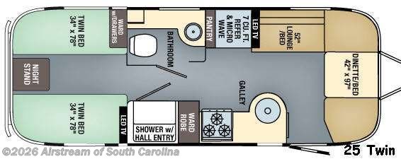 2017 Airstream Flying Cloud 25 Twin - Used Travel Trailer For Sale by Airstream of South Carolina in Lexington, South Carolina