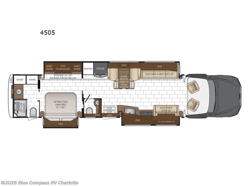 2026 Newmar Summit Aire 4505 - New Super C For Sale by Blue Compass RV Charlotte in Concord, North Carolina features Slideout
