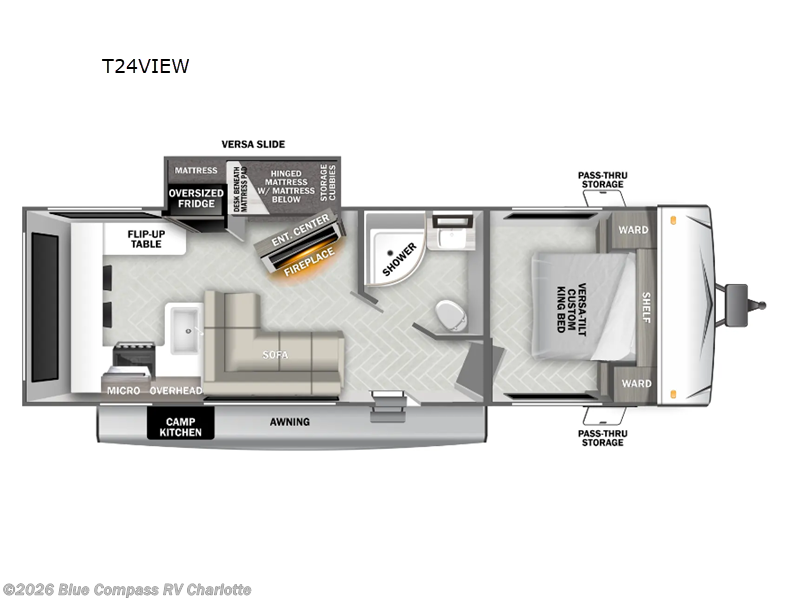 2024 Forest River Salem 24VIEW - Used Travel Trailer For Sale by Blue Compass RV Charlotte in Concord, North Carolina features Slideout